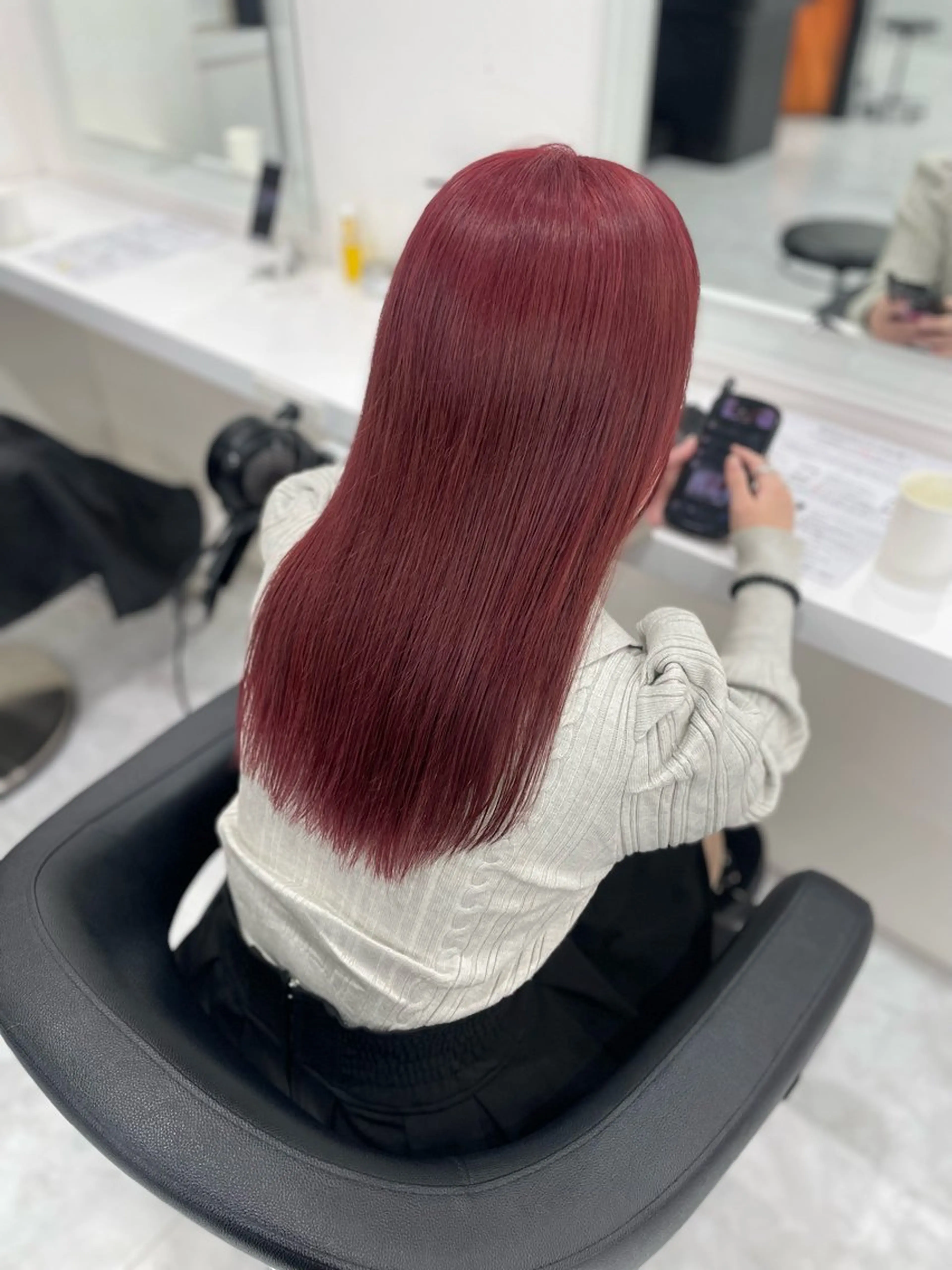 セミロング カラー ヘアカラー トリートメント 💗トレンド暖色ヘア Natsumi 💗のヘアスタイル