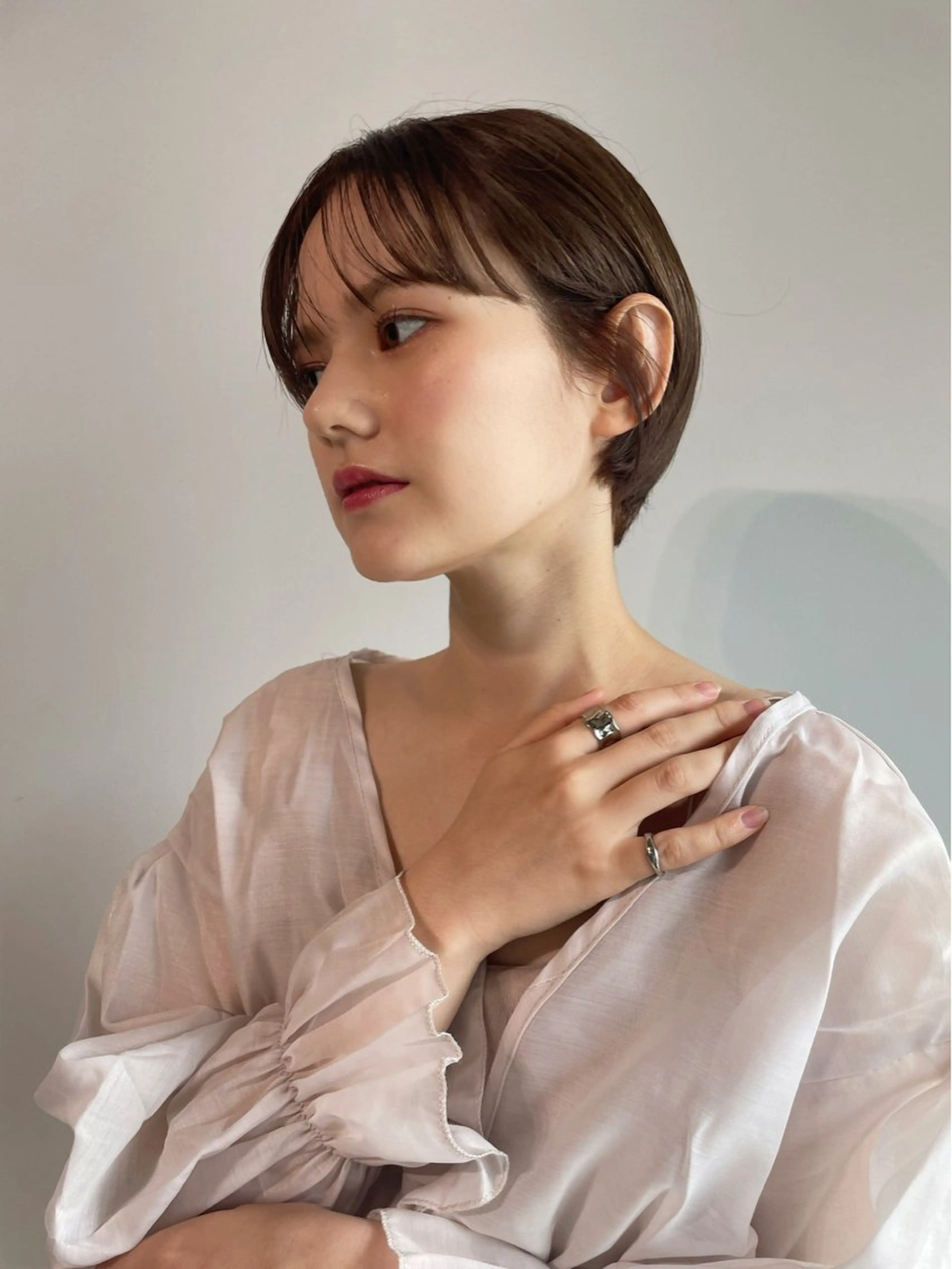 ショート カラー ヘアアレンジ レイヤーカット/艶 カラー/SHISEIのヘアスタイル