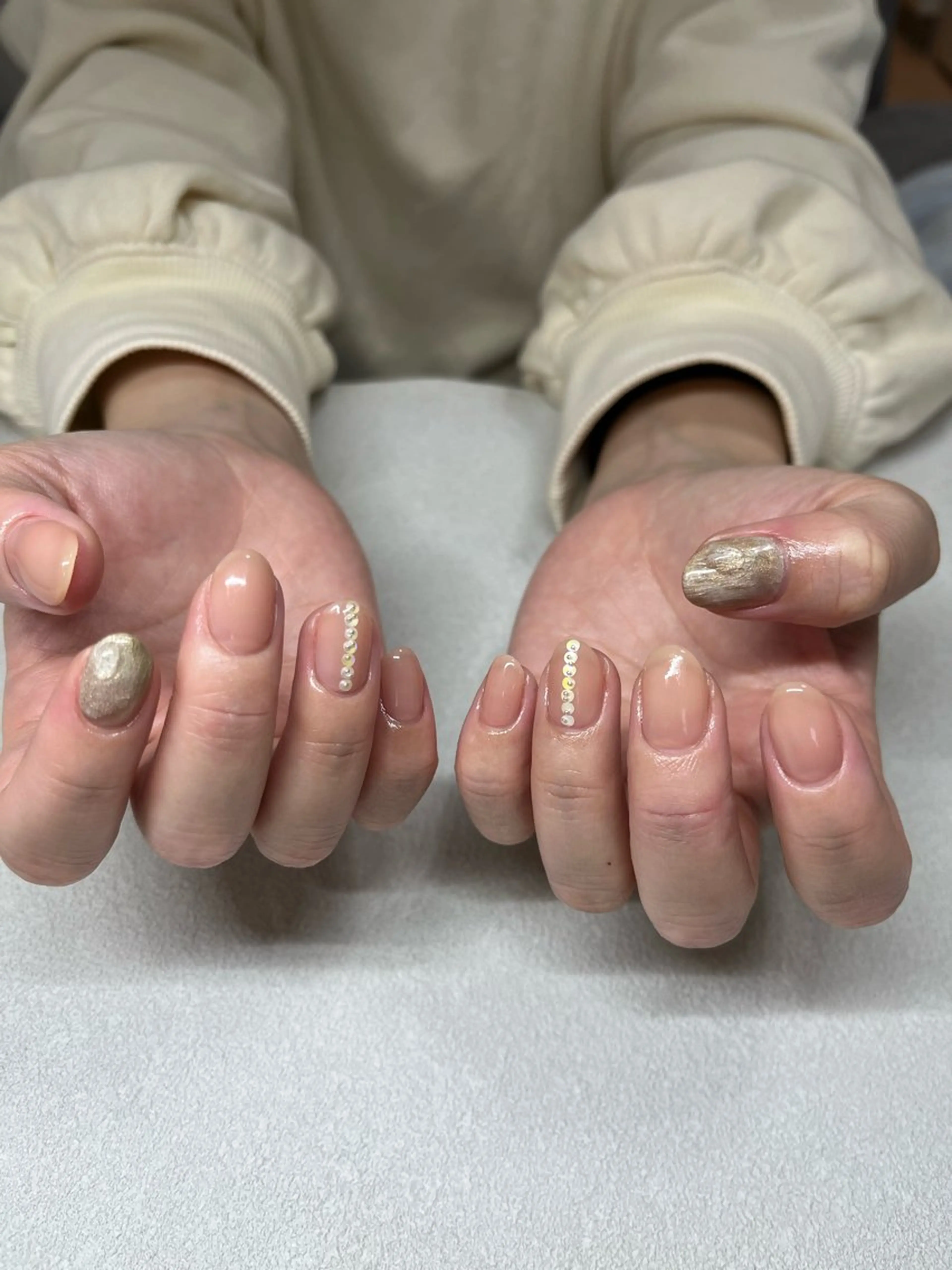 ネイル アートネイル ピンク ピンクベージュ 春ネイル HUU.所属・HUU. riko 二俣川のネイルデザイン