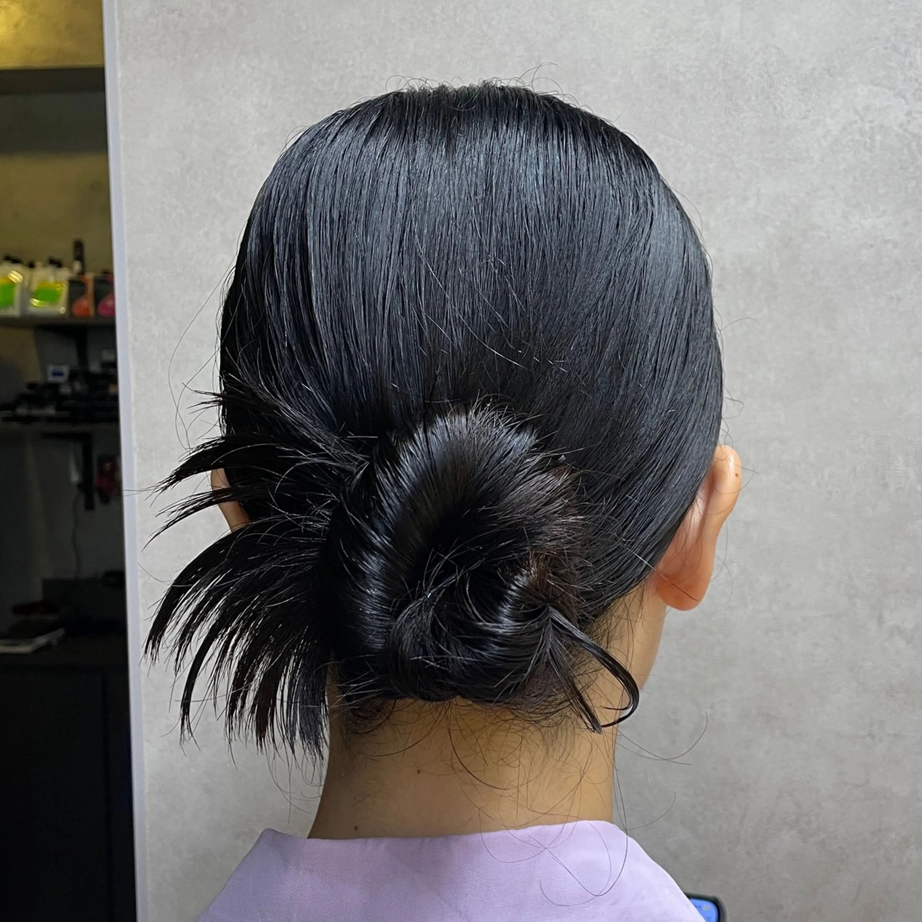 ミディアム ヘアアレンジ ヘアセット 透明感カラー/ アレンジ/篠崎渚彩のヘアスタイル