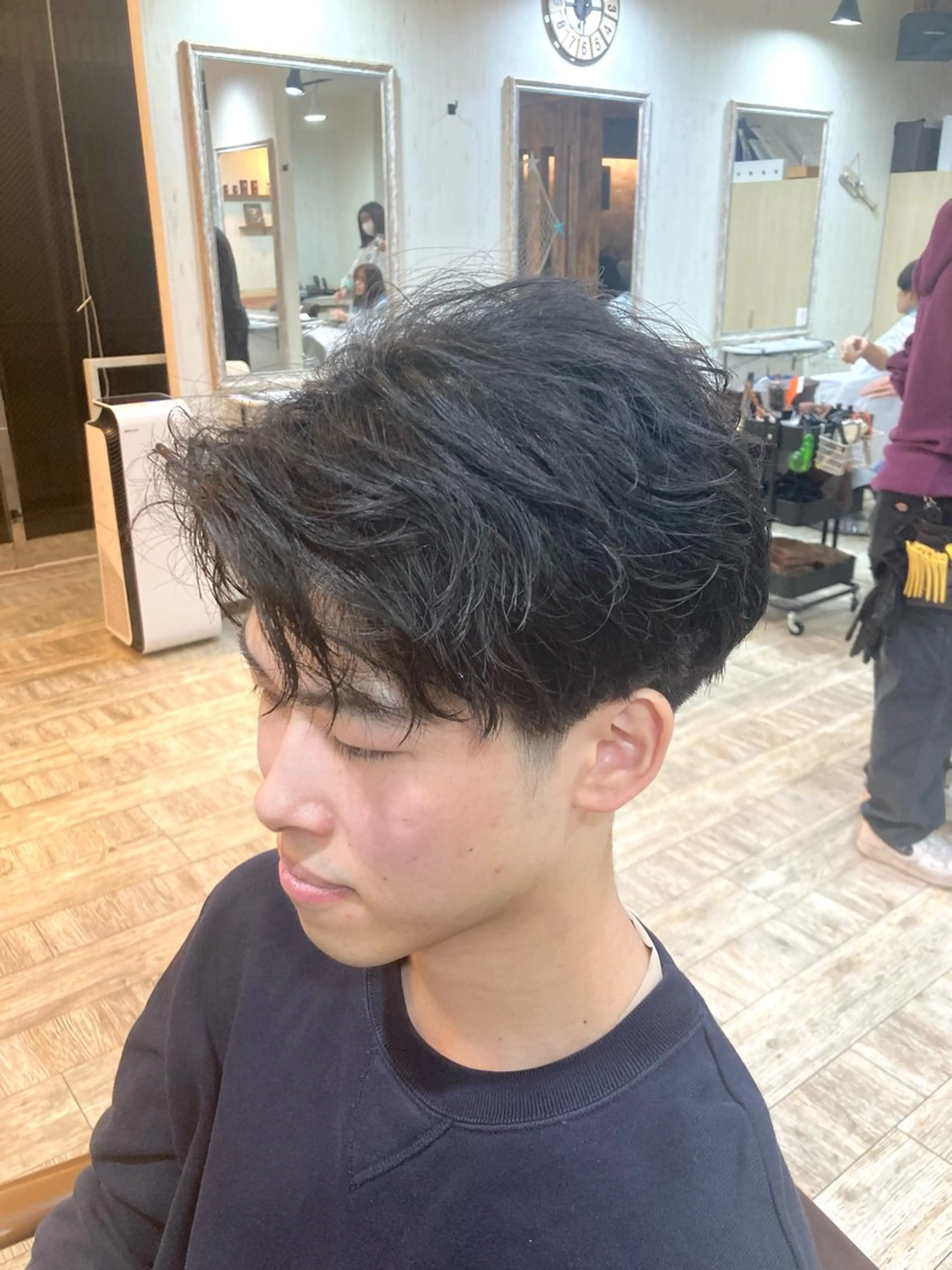 ショート メンズ マッシュ メンズパーマ カット 💥横浜メンズ特化 💥ルキのヘアスタイル