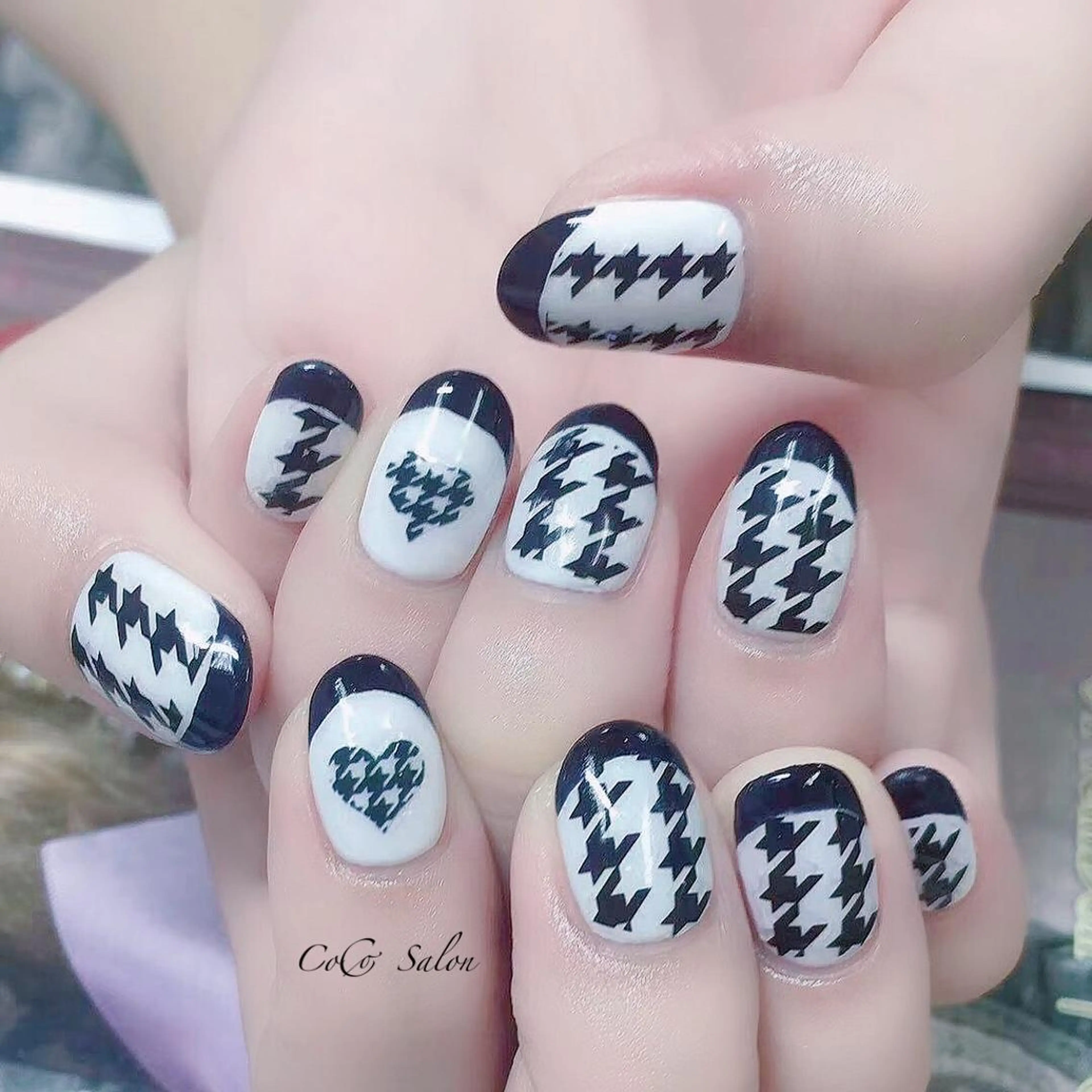 ネイル 長さ出し フレンチネイル ジェルネイル ハート オフィスネイル ハンドネイル CoCoSalon ネイル/まつ毛予約のネイルデザイン