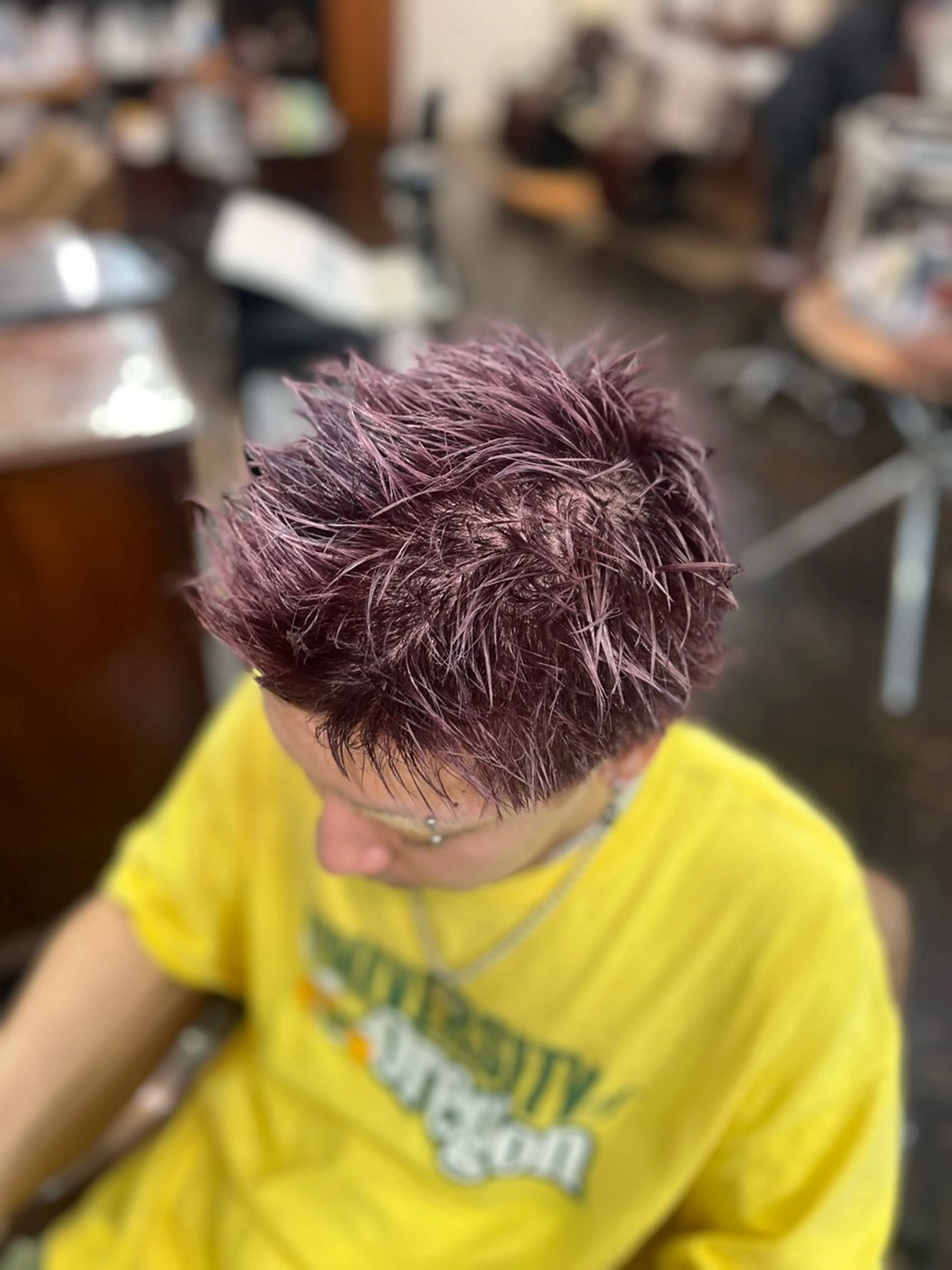 ショート メンズ ヘアカラー デザインカラー/ コーンロウのヘアスタイル