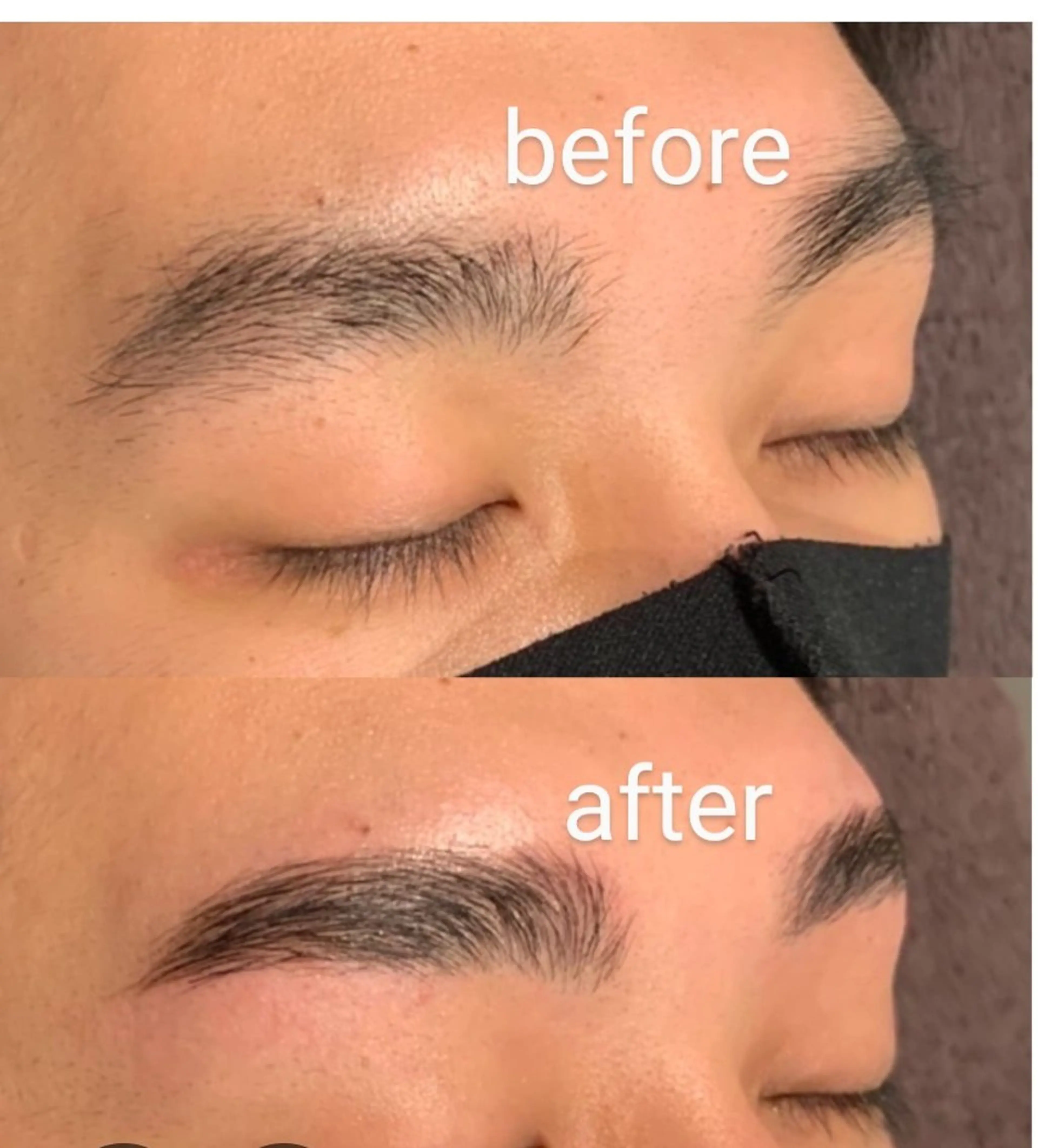 メンズ眉毛WAX脱毛+ブロウリフトの写真