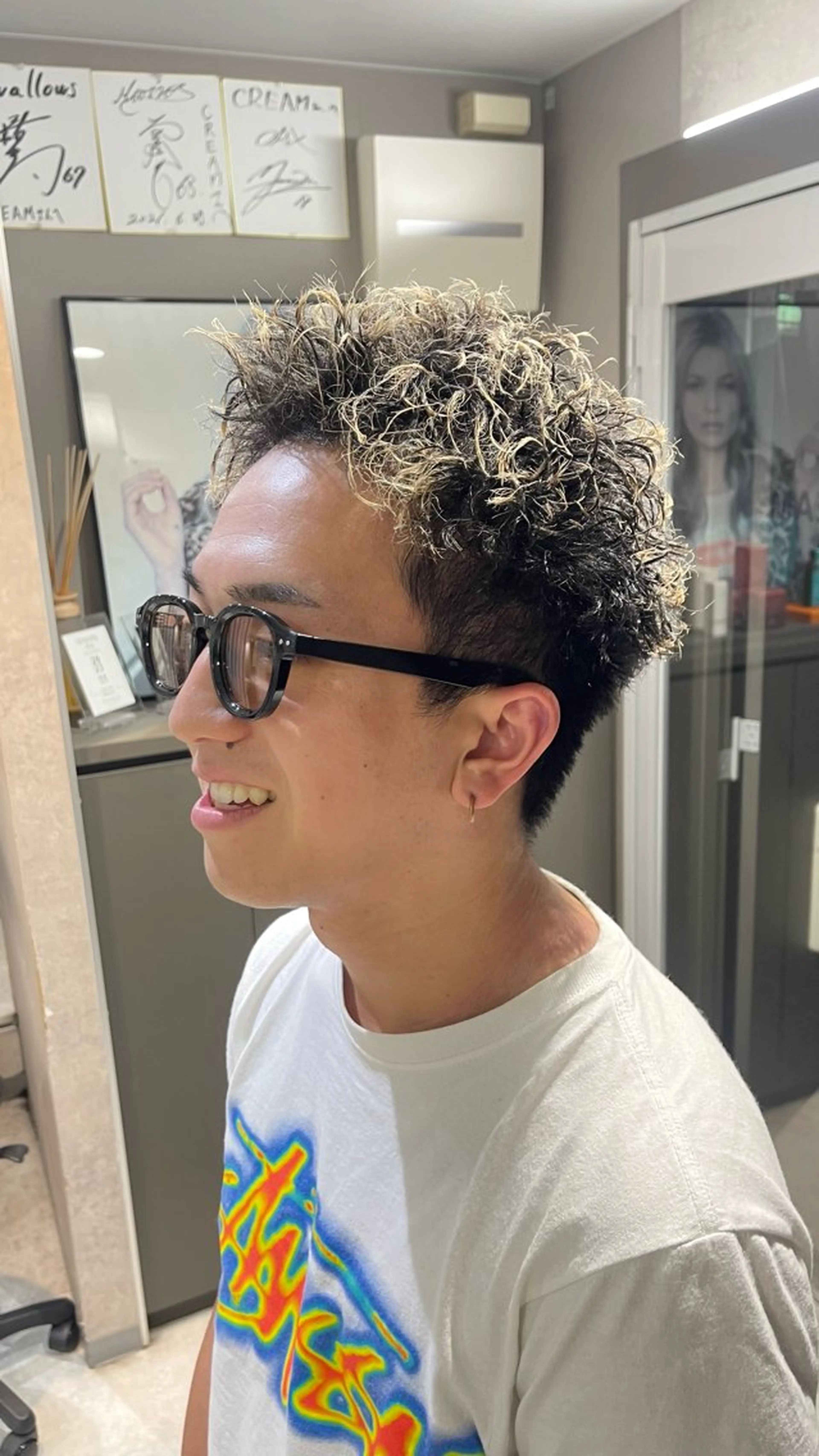 ショート パーマ メンズ カット パーマ 小鹿 大翔のヘアスタイル