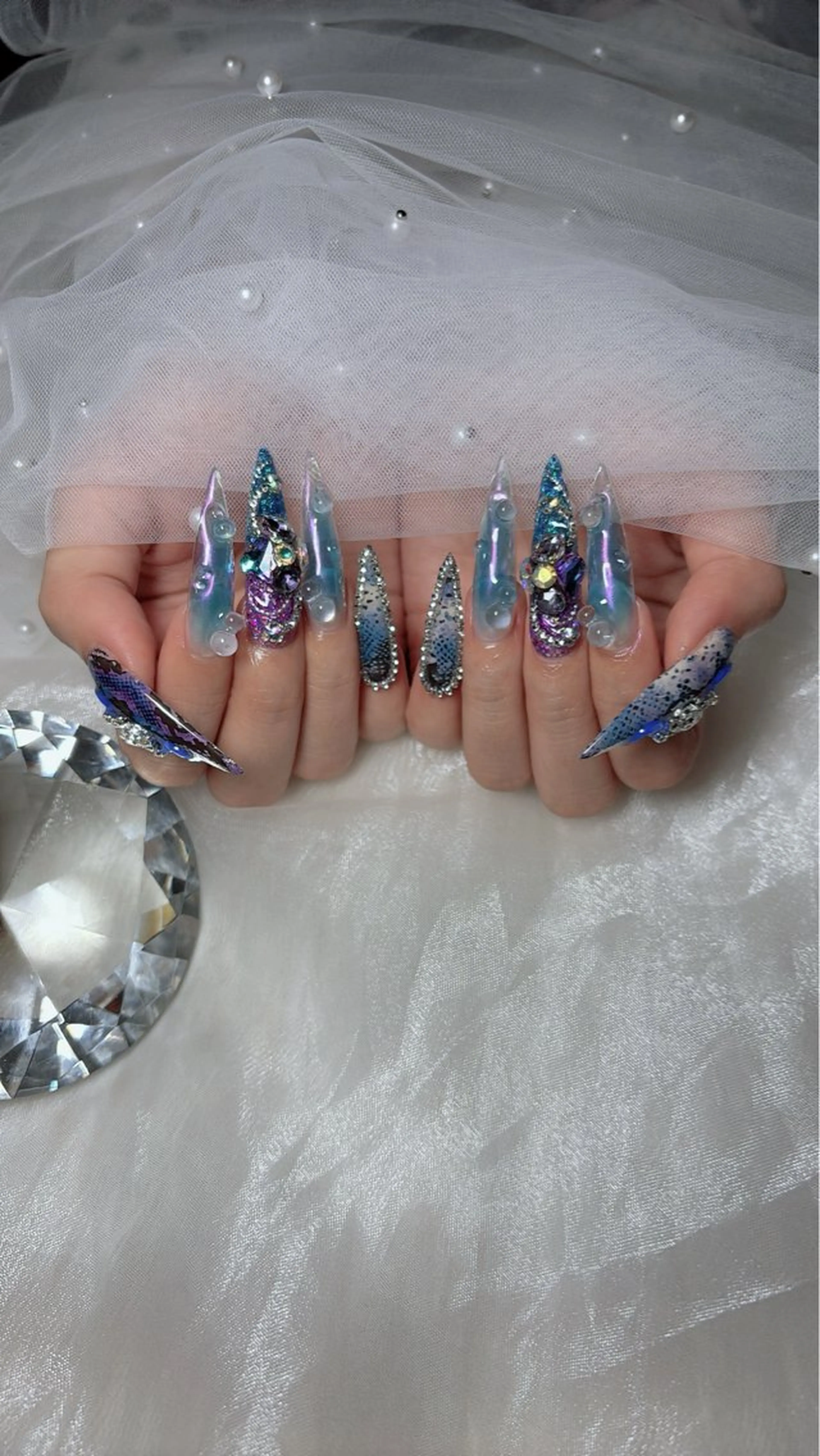 ネイル ロングネイル ハンドネイル salon de belnetta所属・kayo 💅のネイルデザイン