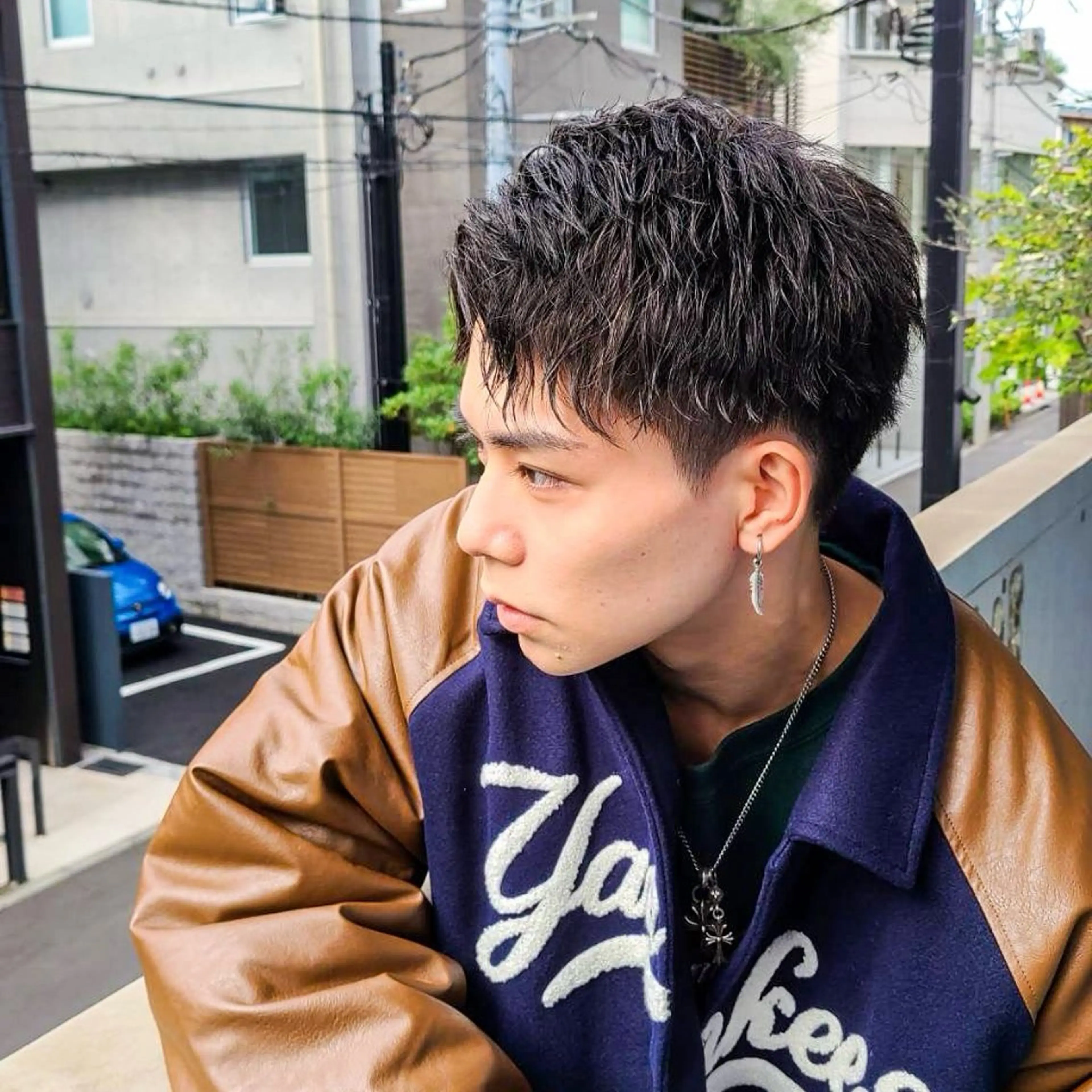 ショート カラー パーマ メンズ カット トリートメント シースルーマッシュ/ メンズ/KYOHEIのヘアスタイル