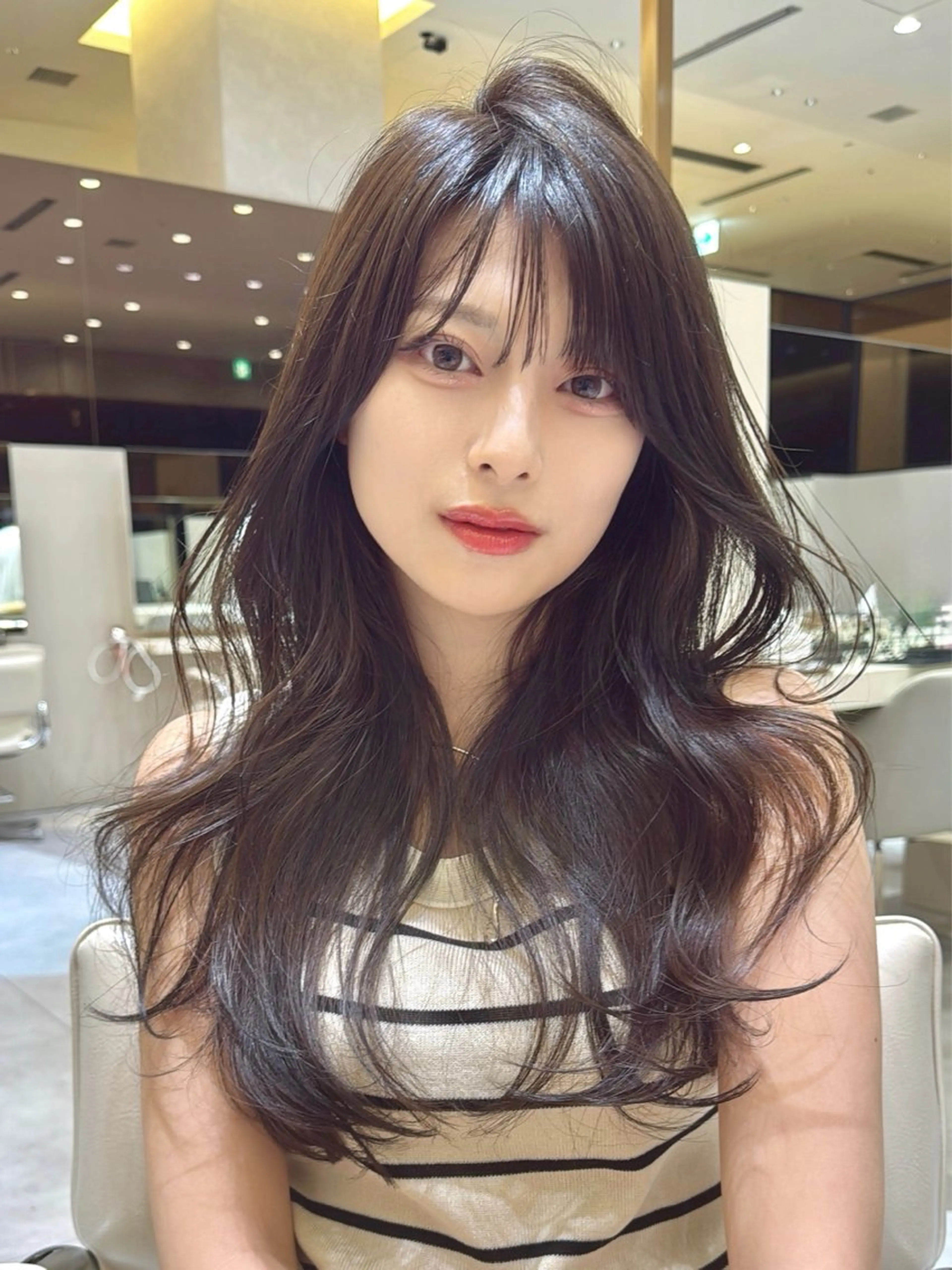 ロング カラー トリートメント カット ヘアカラー トリートメント 西宮ガーデンズ k-two土田陸登のヘアスタイル