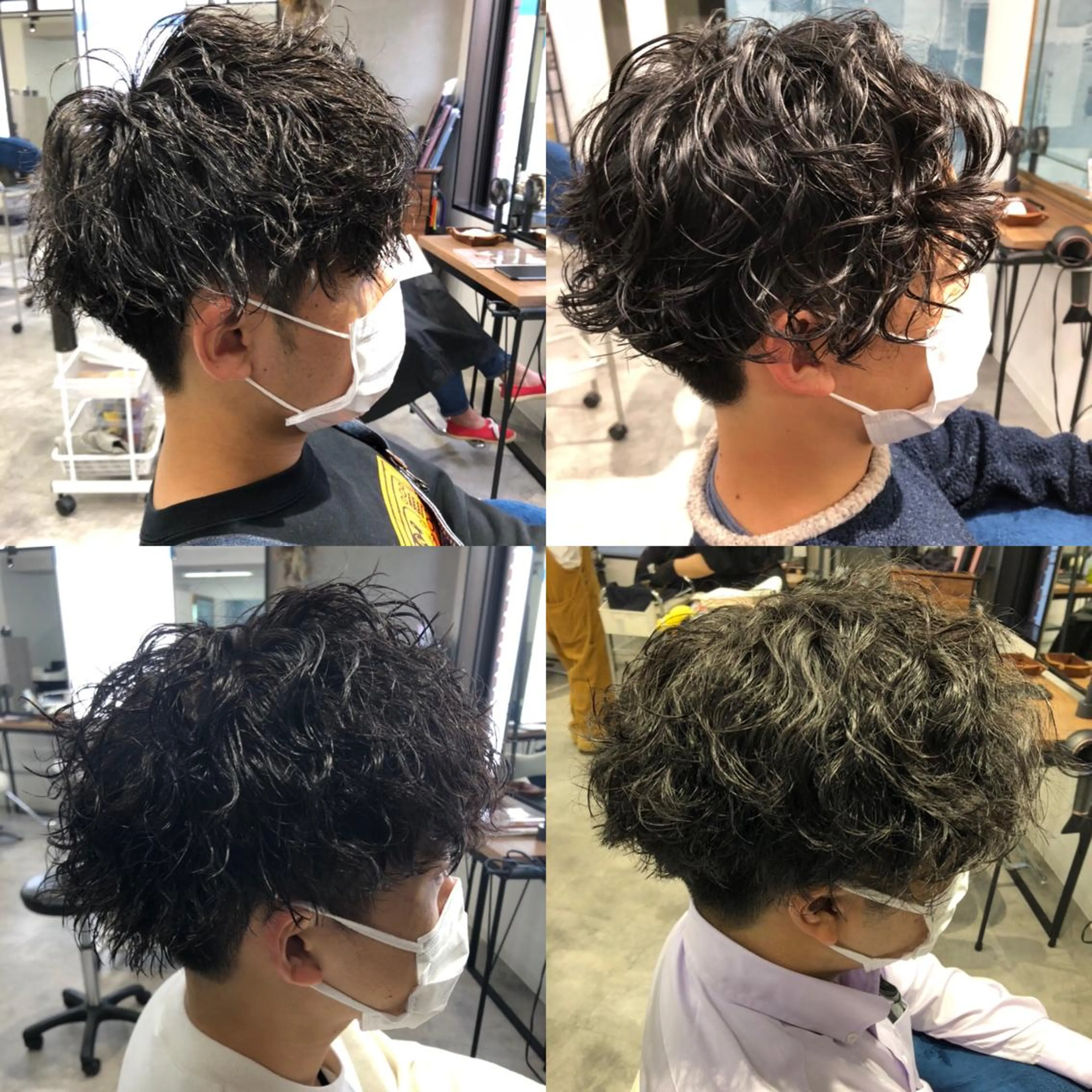 パーマ メンズ メンズパーマ ツイストスパイラルパーマ ツーブロック スパイラルパーマ カット Noy所属・Noyヨシモト ヒロトのヘアスタイル