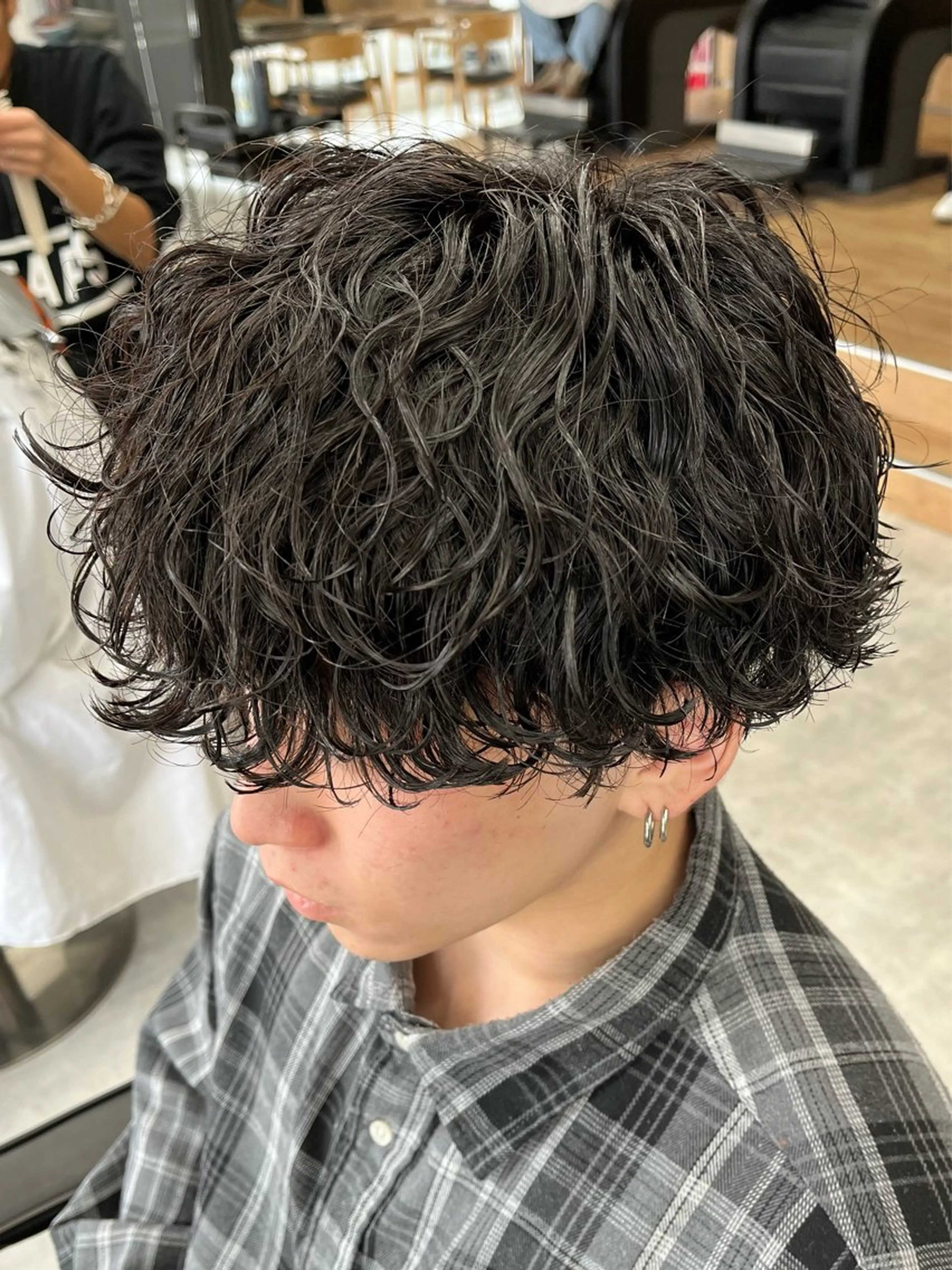 ショート パーマ メンズ メンズパーマ 波巻きパーマ カット パーマ 新潟メンズパーマ 新潟駅/小田拓実のヘアスタイル