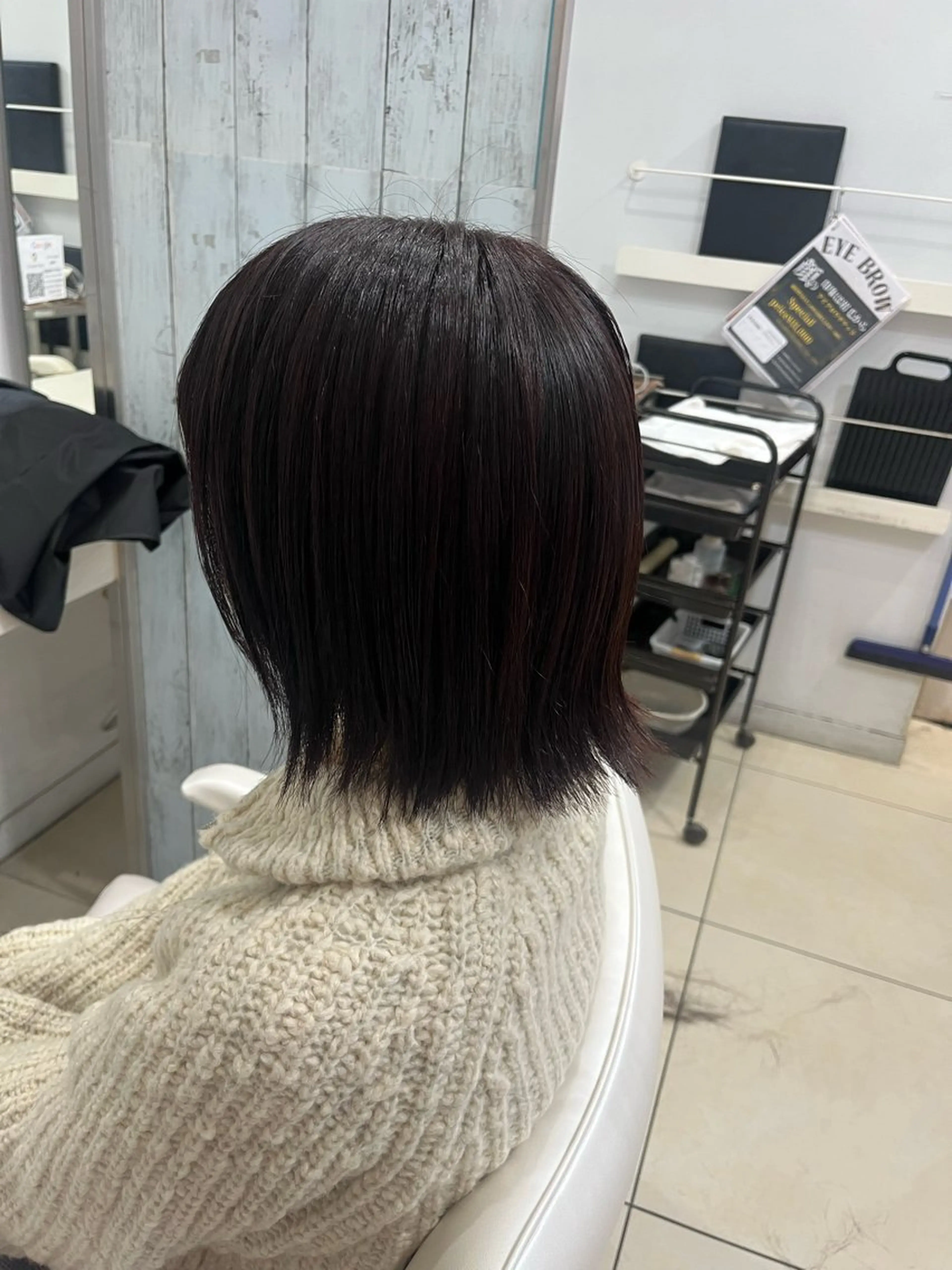 セミロング ヘアカラー トリートメント 【髪質改善カラー】 あむ·. ⟡ 🖤のヘアスタイル