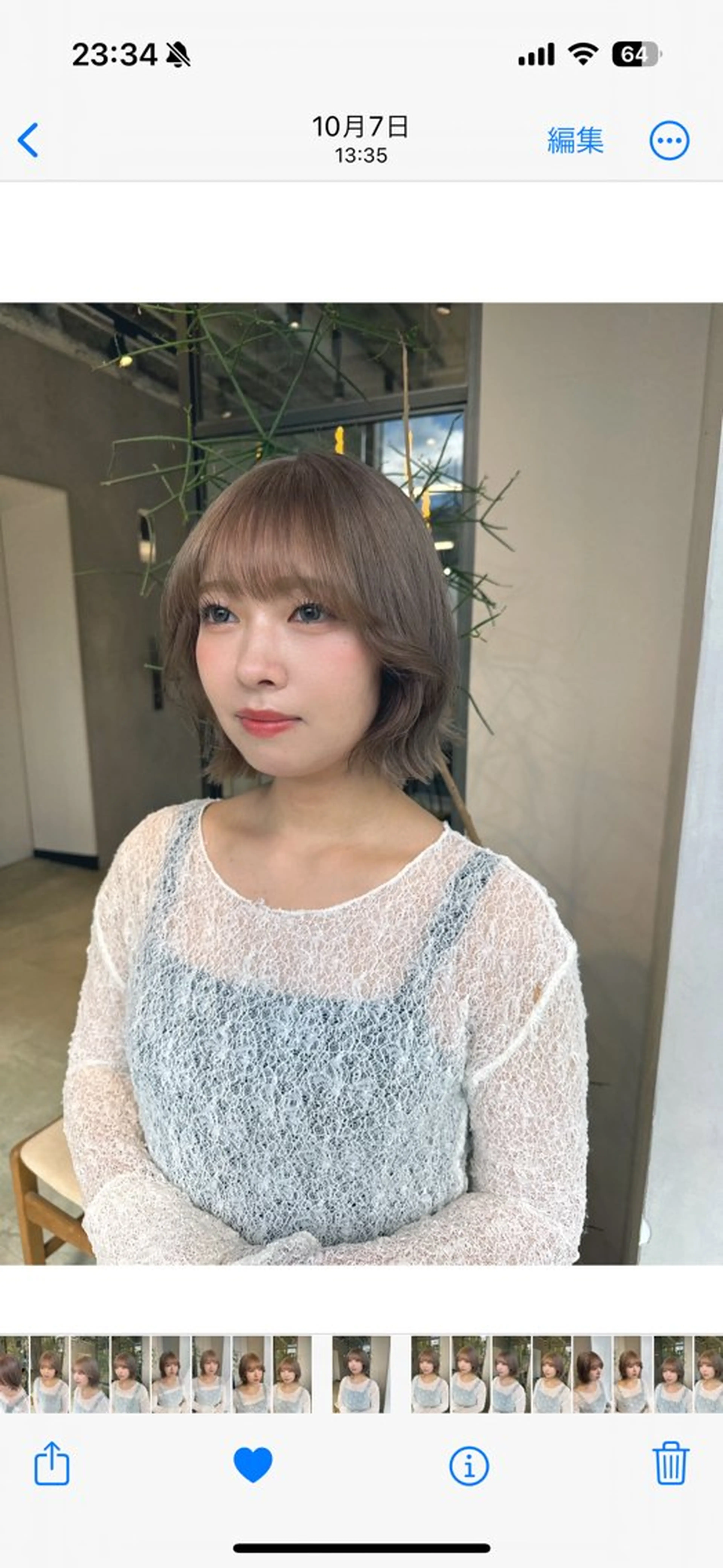カラー ブリーチ ブロンド ホワイトブロンド カット ヘアカラー トリートメント 透明感カラー✨艶髪 制作🌱山根あゆみのヘアスタイル