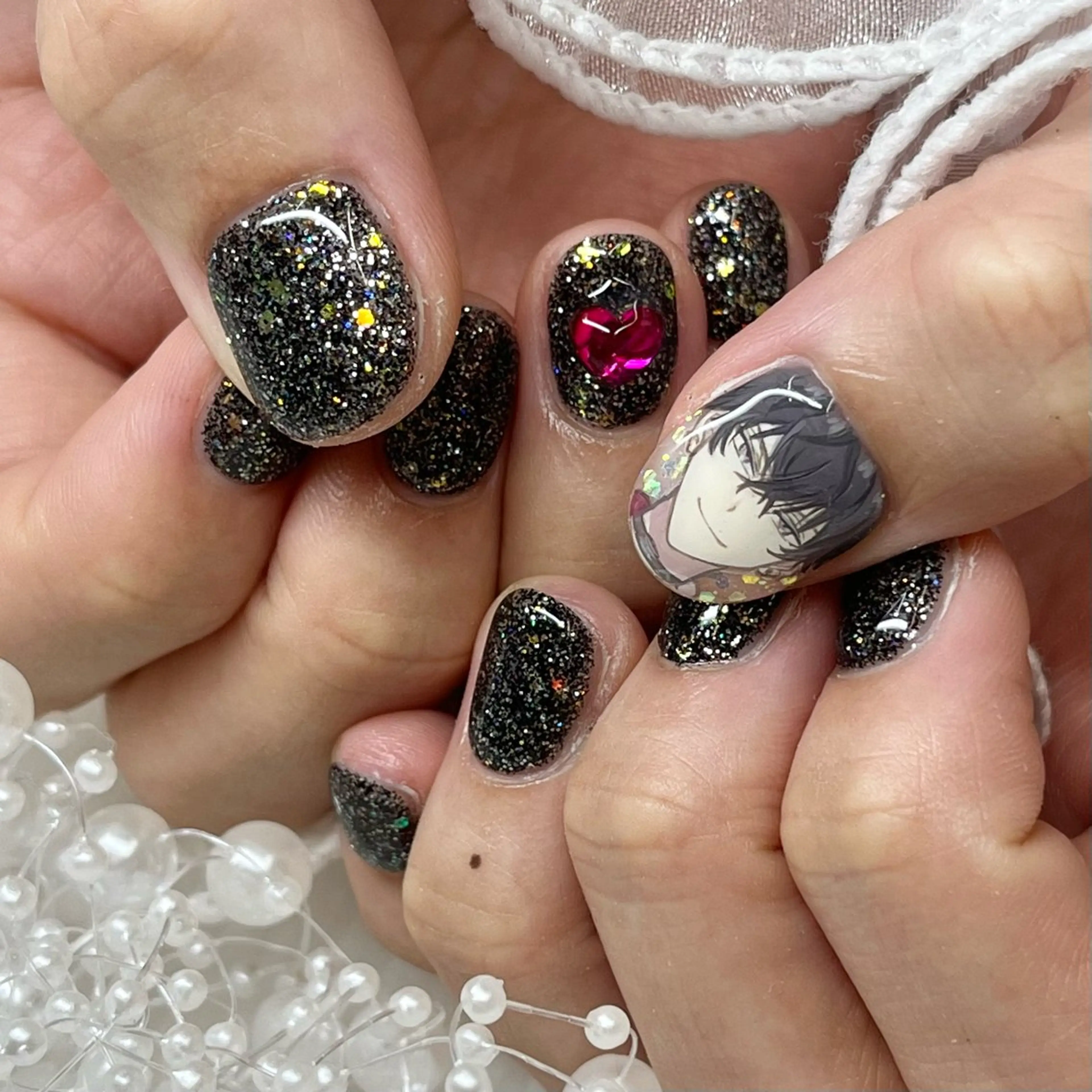 ネイル ハート ハンドネイル 池袋痛ネイル Nok. 渡辺のネイルデザイン