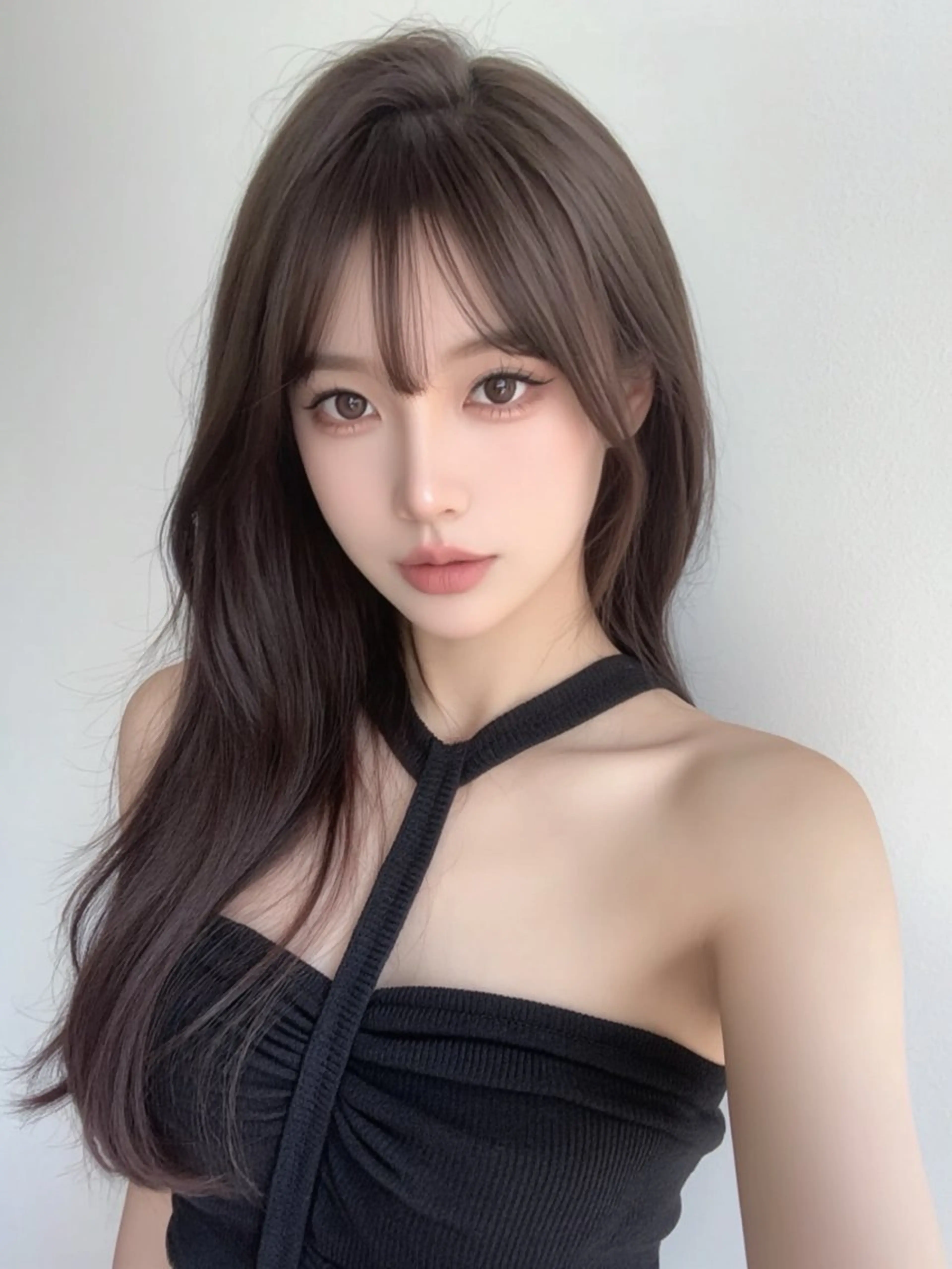 ロング カット ヘアカラー トリートメント シンタニ ナオトのヘアスタイル