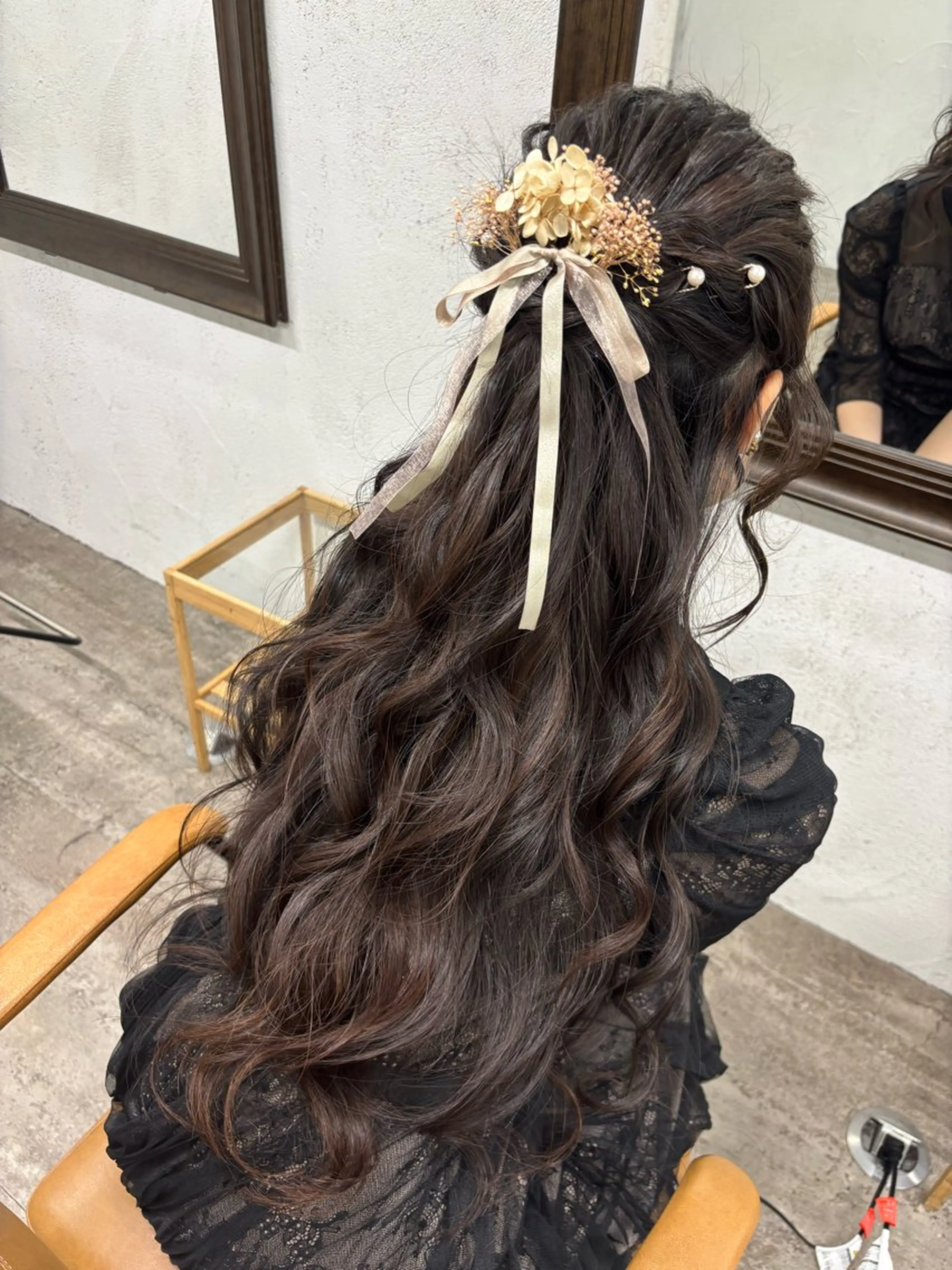ロング ヘアアレンジ ヘアセット 🦋エクステインナー カラーYūka🦋のヘアスタイル