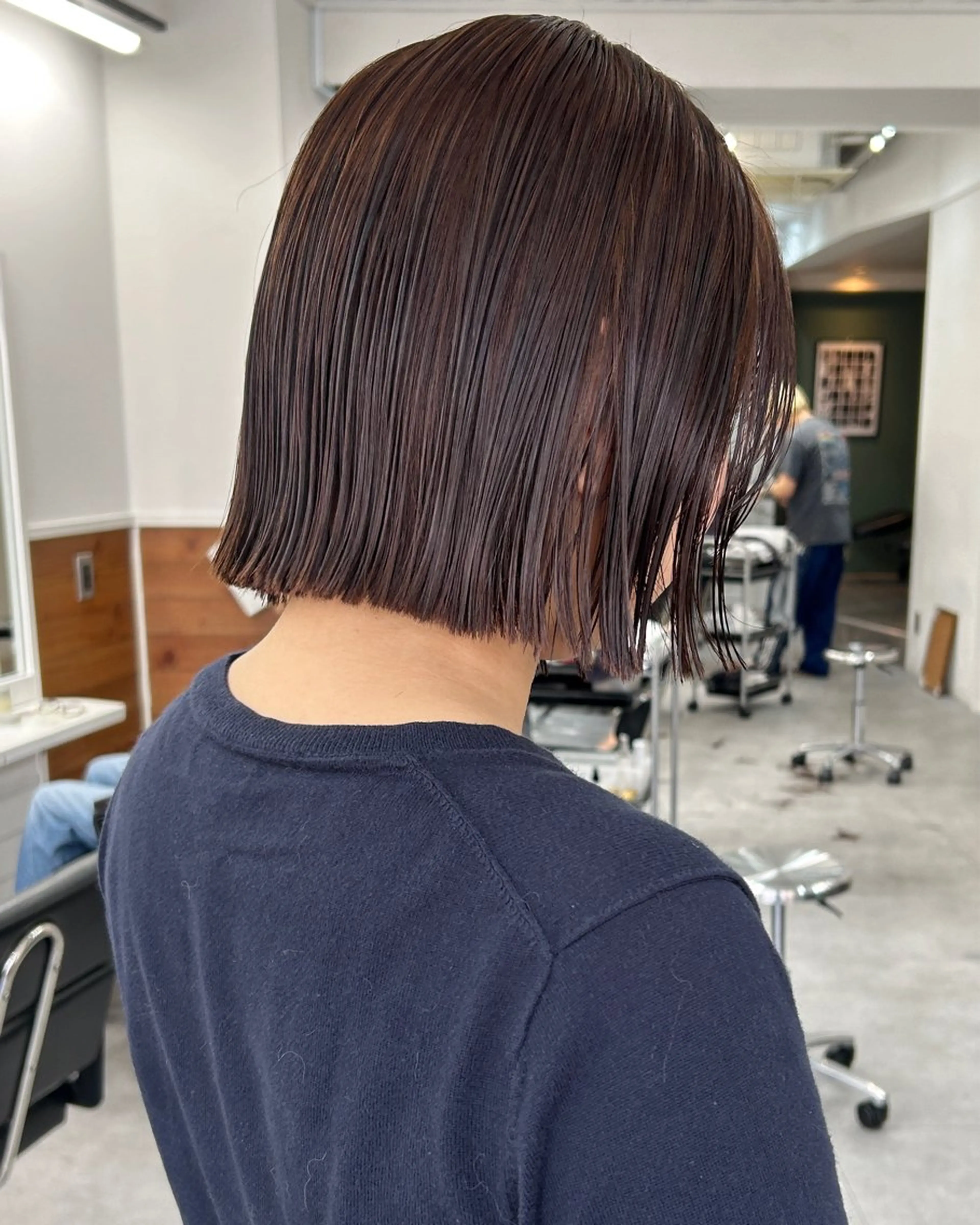 ミディアム カラー カット ヘアカラー トリートメント ボブ/透明感カラー /サナ🌼のヘアスタイル