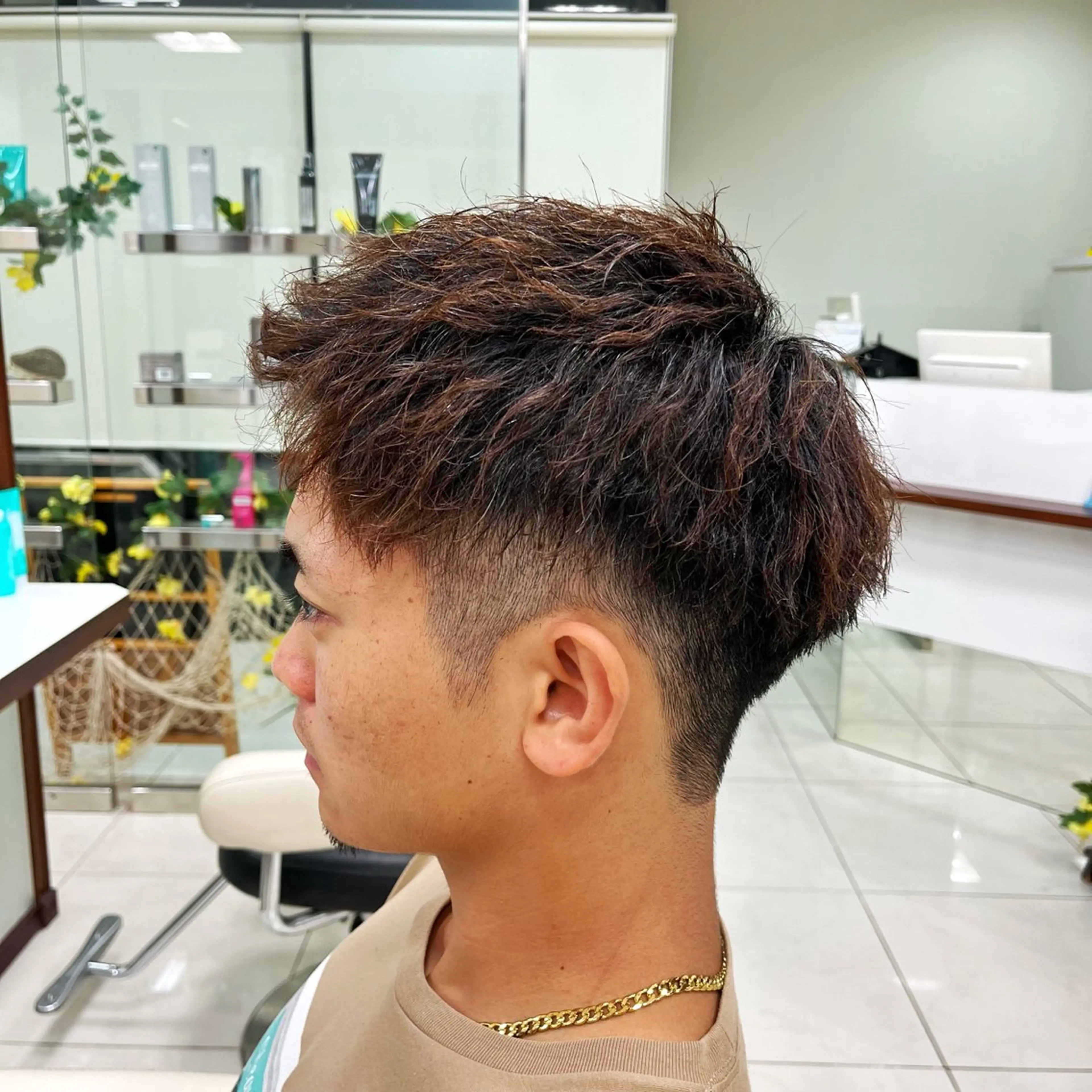 ショート パーマ メンズ 店舗指名No.1 吉岡　弘のヘアスタイル