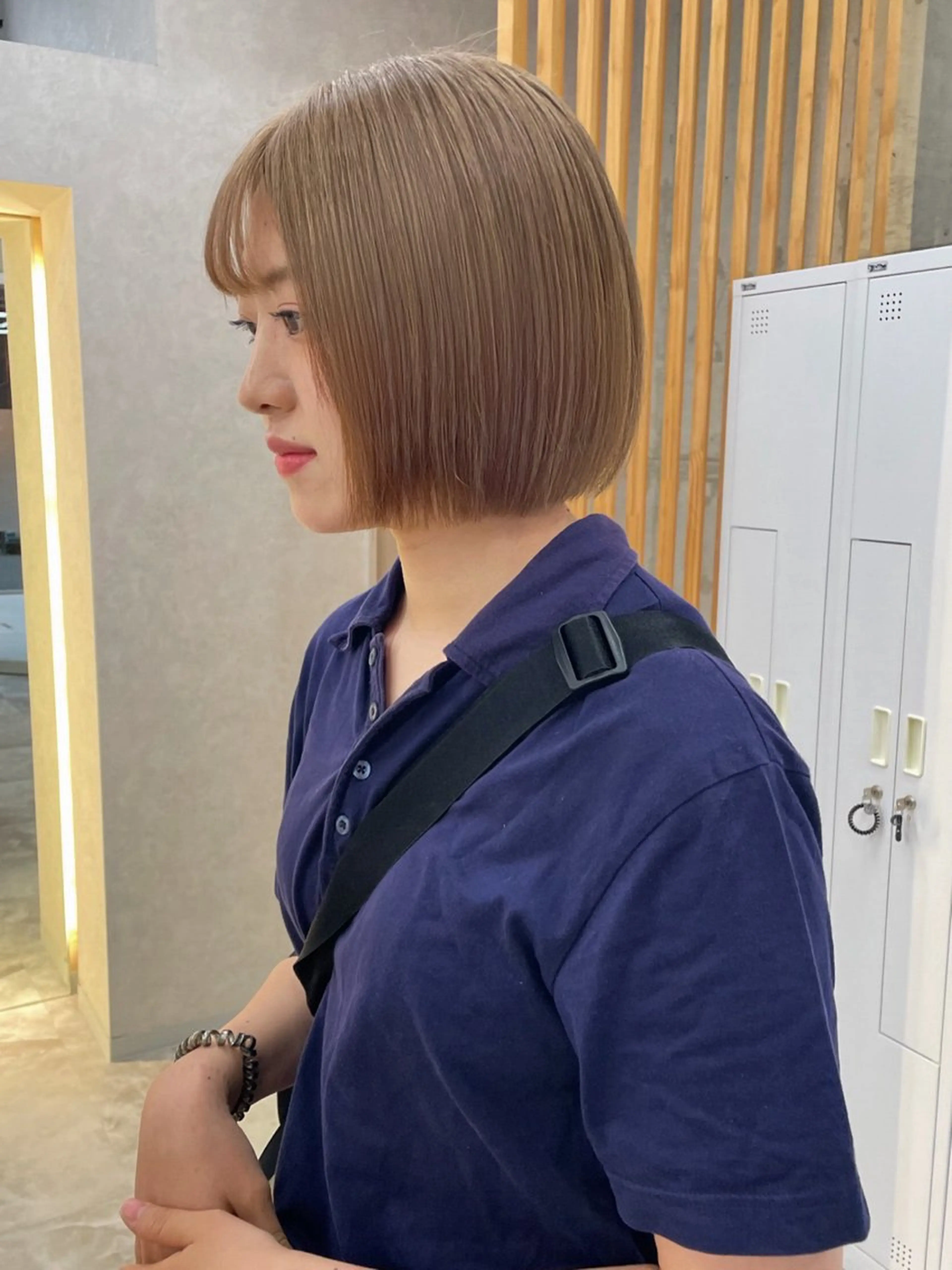 ミディアム カラー ベージュカラー ブリーチ ブラウンカラー ケアブリーチ ダブルカラー ヘアカラー ブリーチ/レイヤー 💕/momoaのヘアスタイル