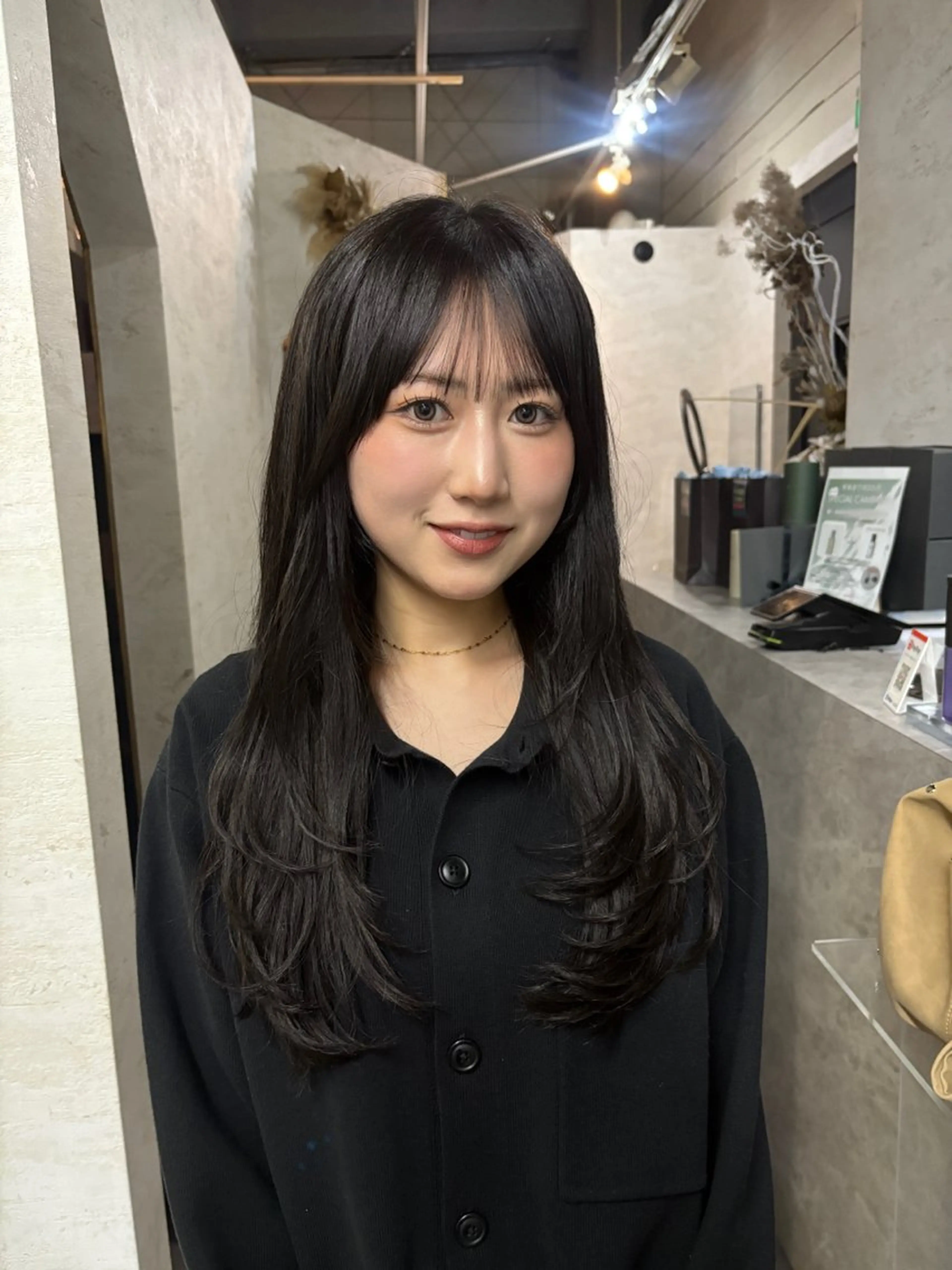 ロング ボブ エクステ レイヤーカット ロング エクステ ブリーチなしカラー ダブルカラーエクステのヘアスタイル