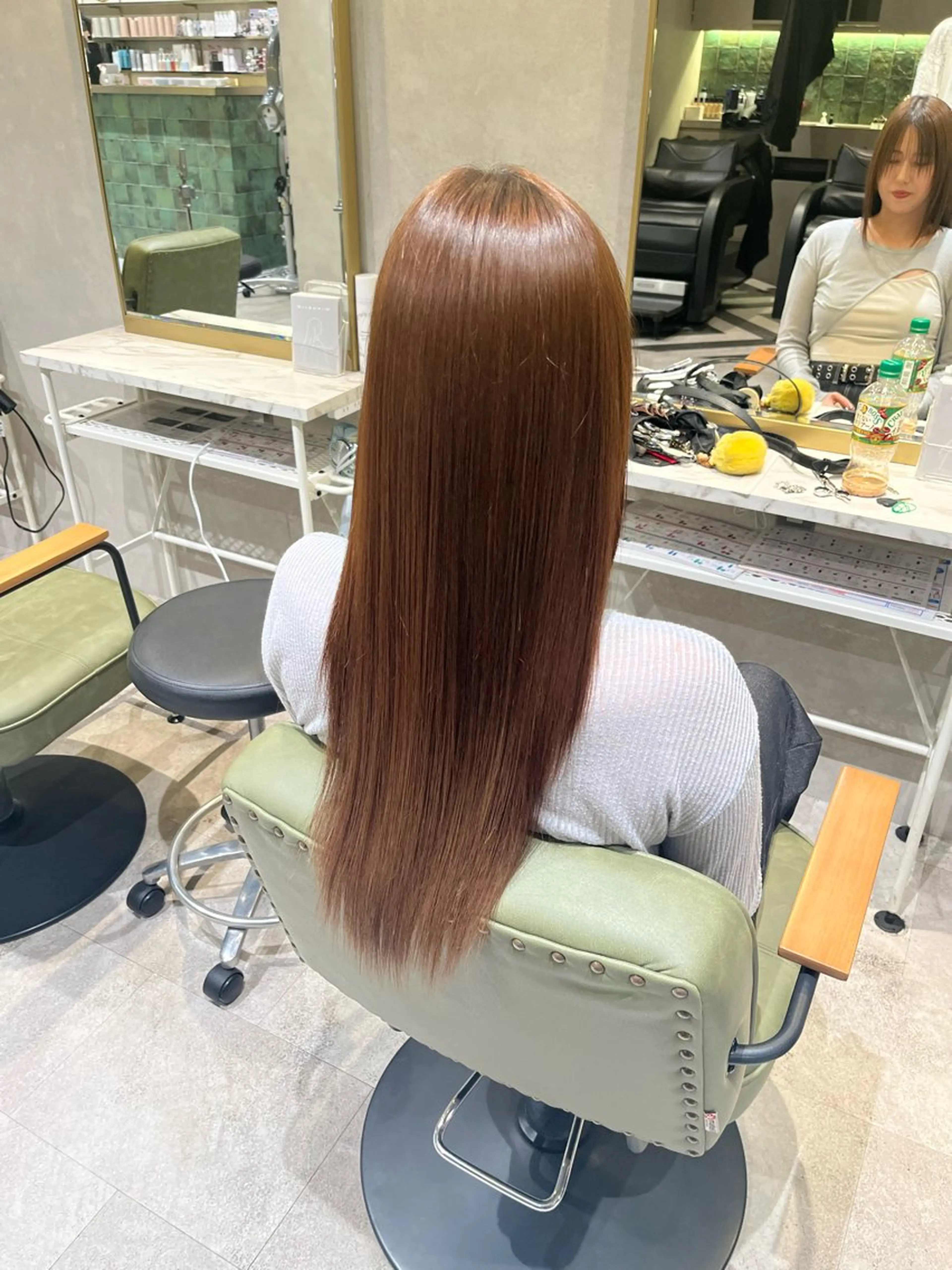 トリートメント れん ヘアカラー ブラックヘア/新宿のヘアスタイル