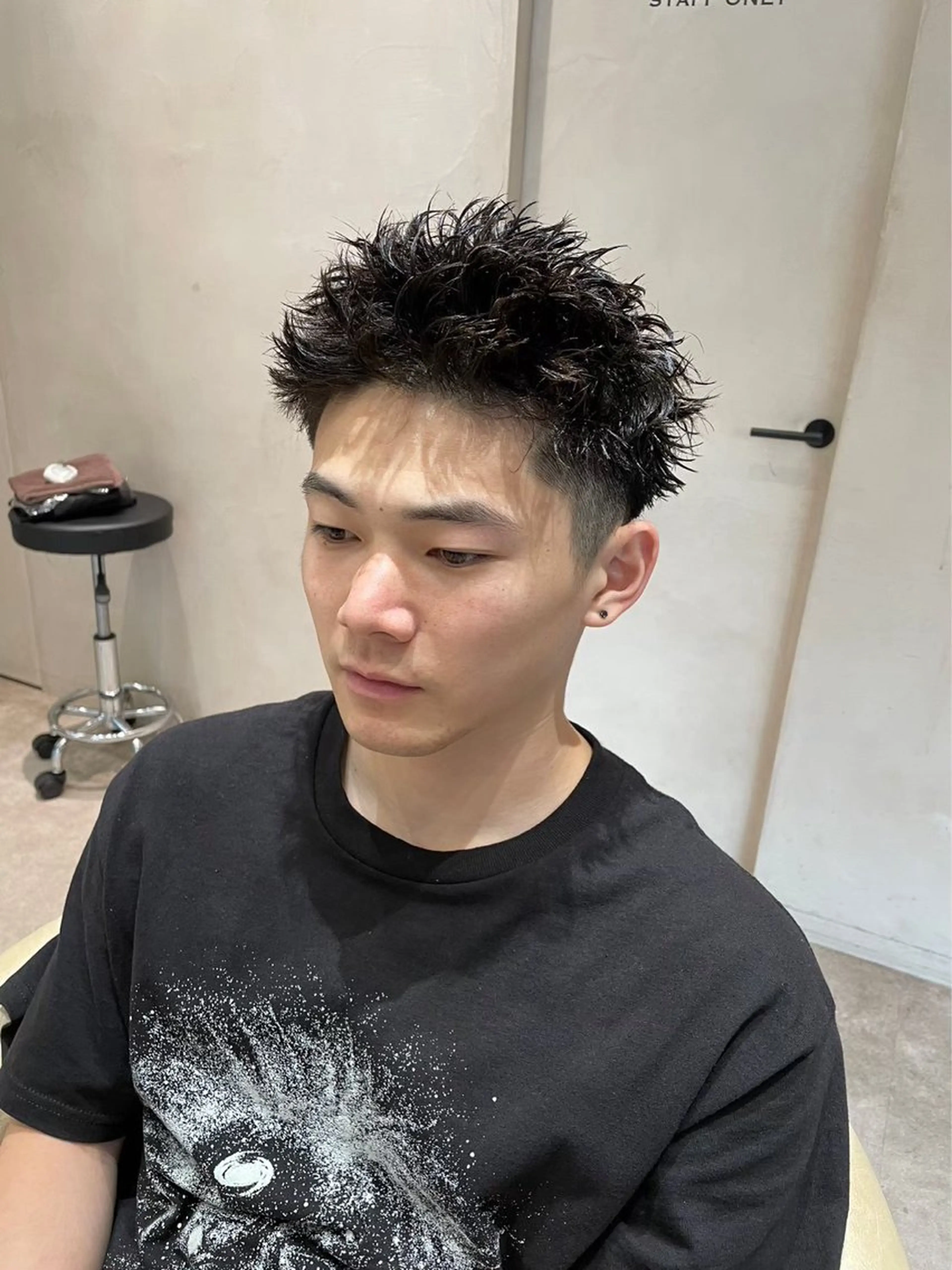 ショート パーマ メンズ heavenly by HAVANA新宿所属・メンズショート/ピン パーマ/新宿/フウガのヘアスタイル