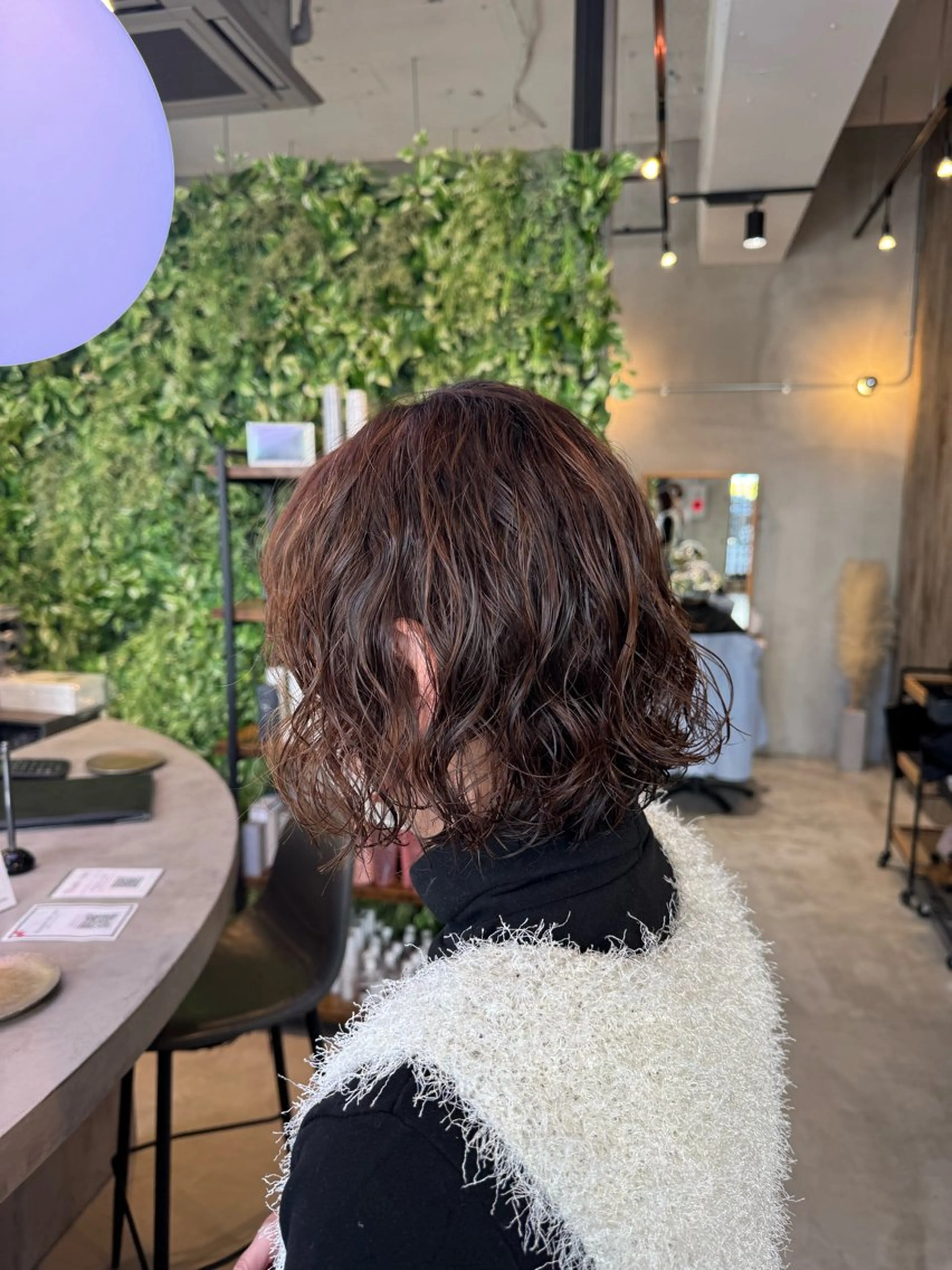 カラー パーマ ボブ カット パーマ 山本 望華のヘアスタイル