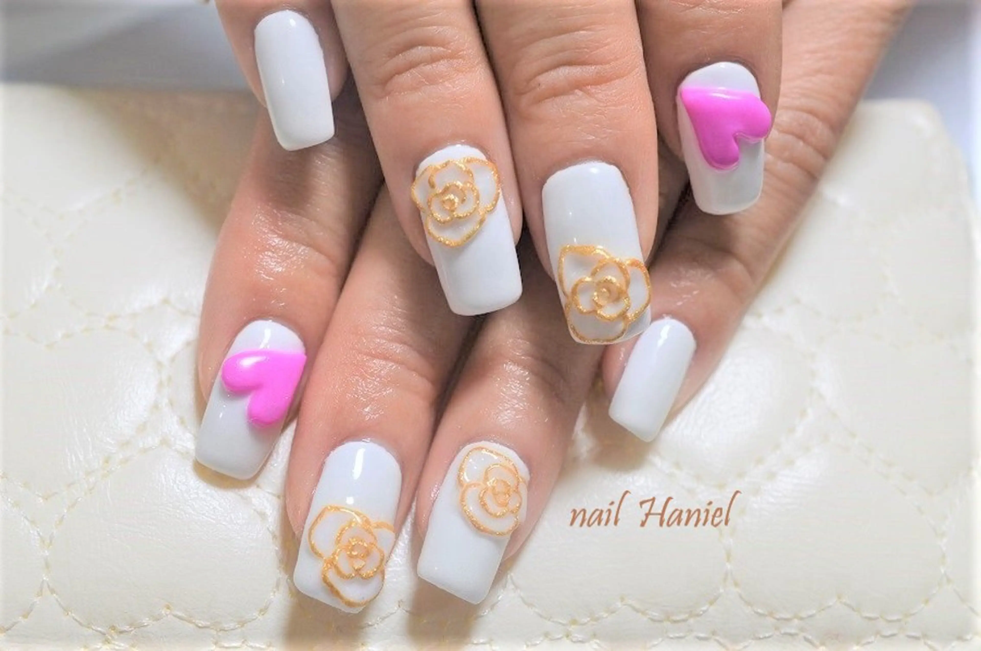 ネイル ジェルネイル オフィスネイル パラジェル ハンドネイル nail Haniel所属・半蔵門サロンハニエル 魅神 ちよのネイルデザイン