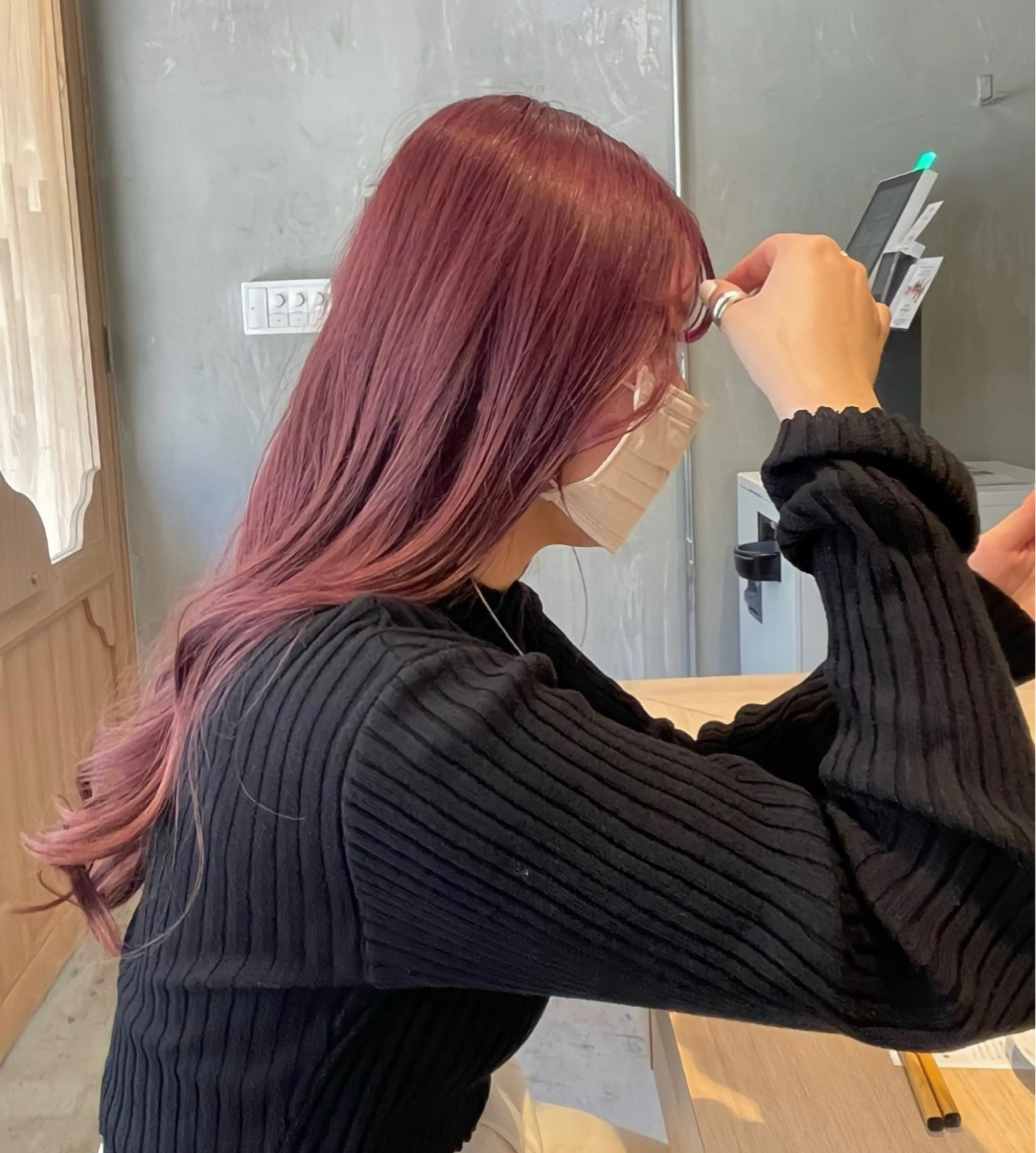 ロング カラー 𝑭𝒖𝒌𝒂🩶 モテ髪×透明感カラーのヘアスタイル