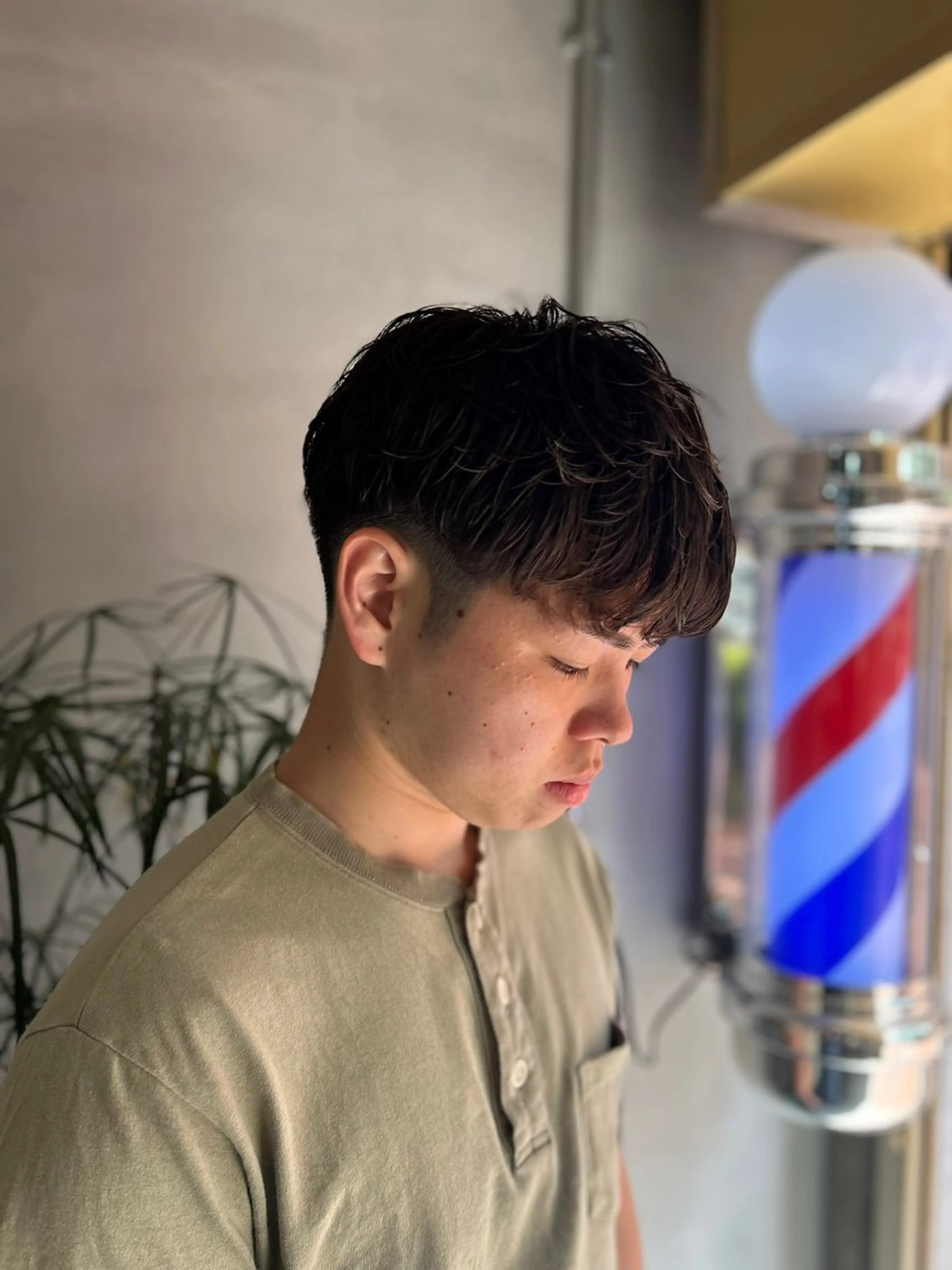 ショート メンズ マッシュ ツーブロック 天王寺メンズパーマ /マツムラミユウのヘアスタイル