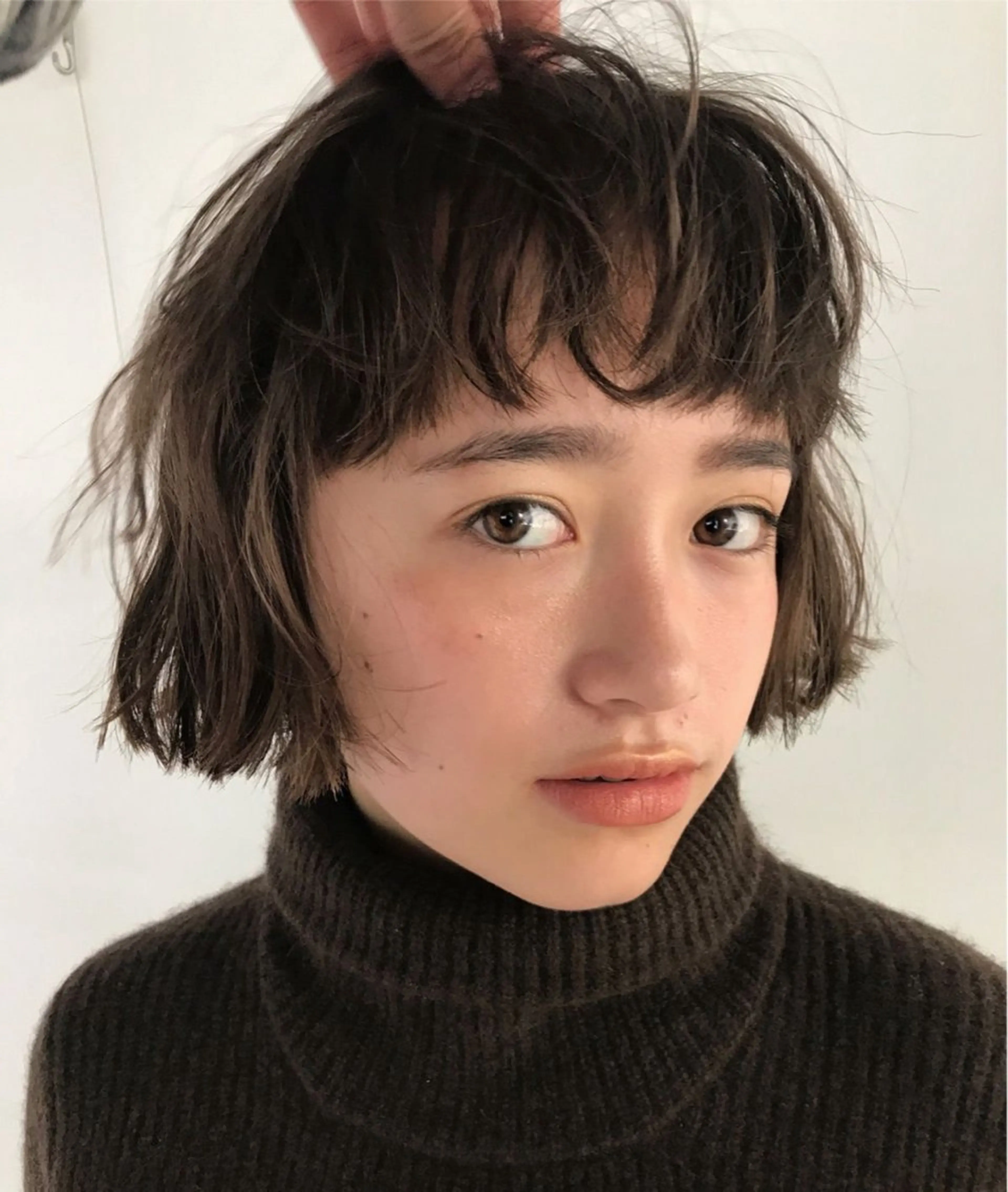 ミディアム ボブ カット ヘアカラー 似合わせcut ◎ 倉橋実咲のヘアスタイル