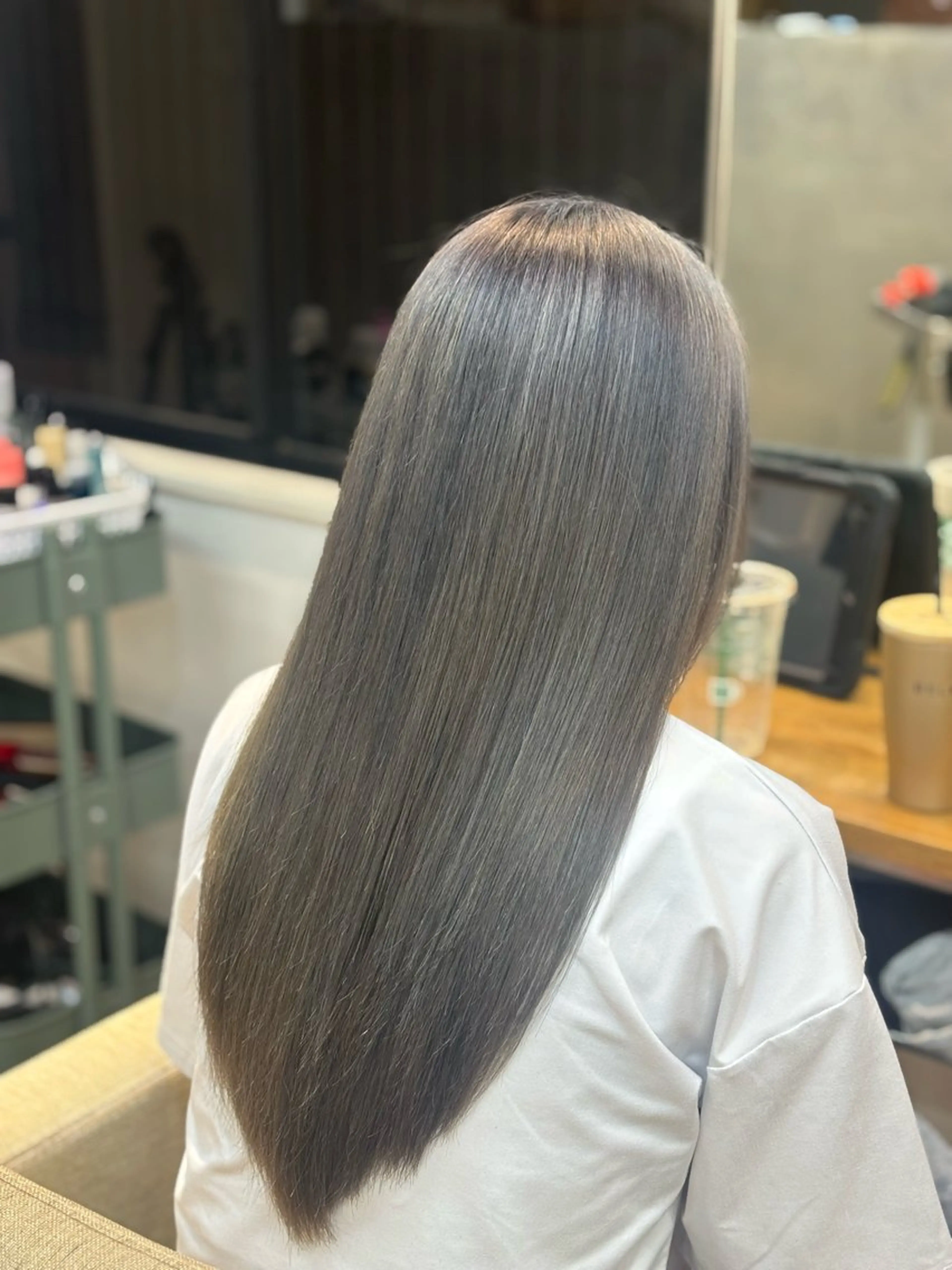 セミロング カラー カット ヘアカラー 圧倒的透明感カラー 福島駅/りなのヘアスタイル