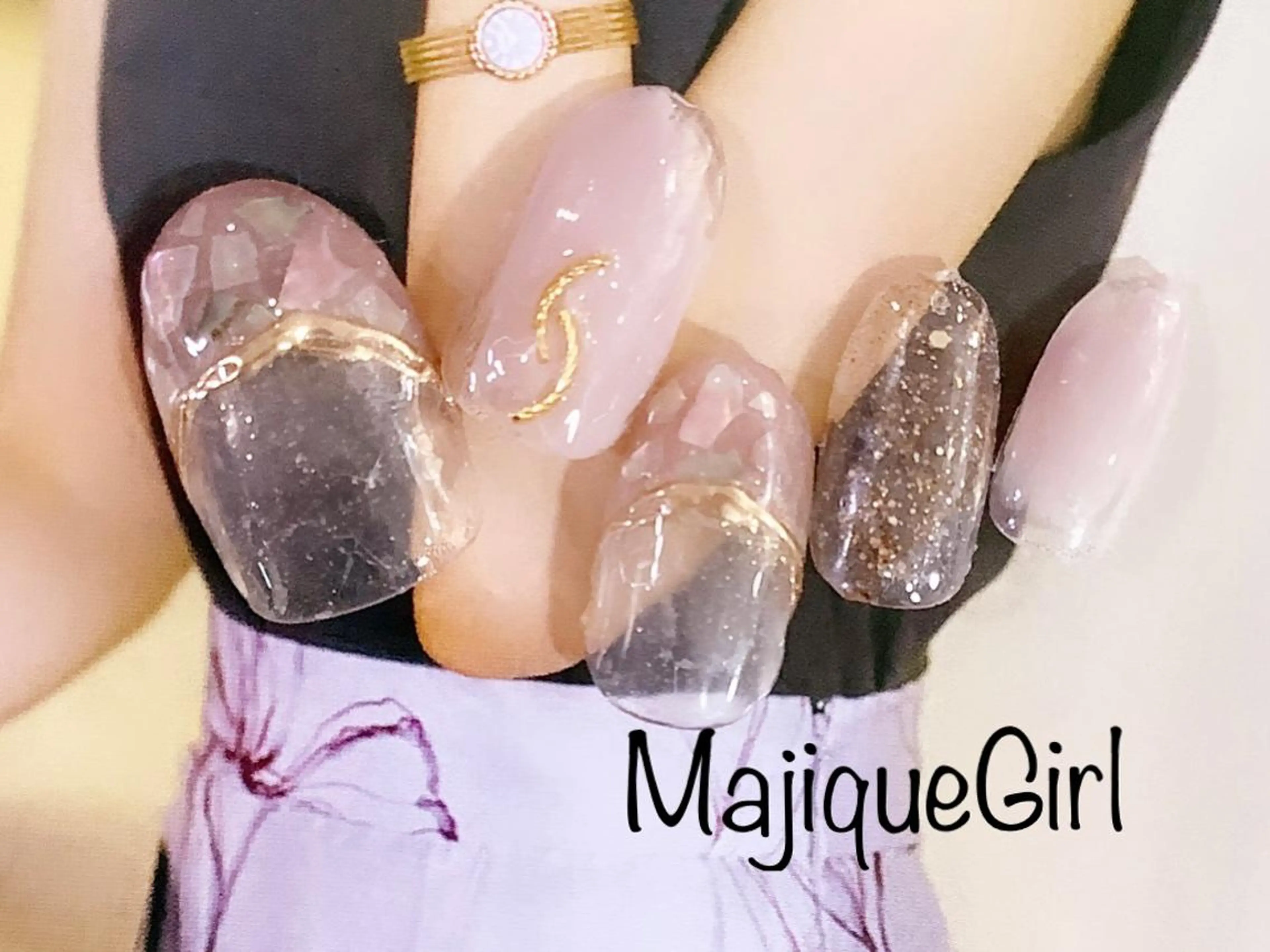 ネイル フレンチネイル ピンク 🌸Nail&Eye KAKU🌸のネイルデザイン