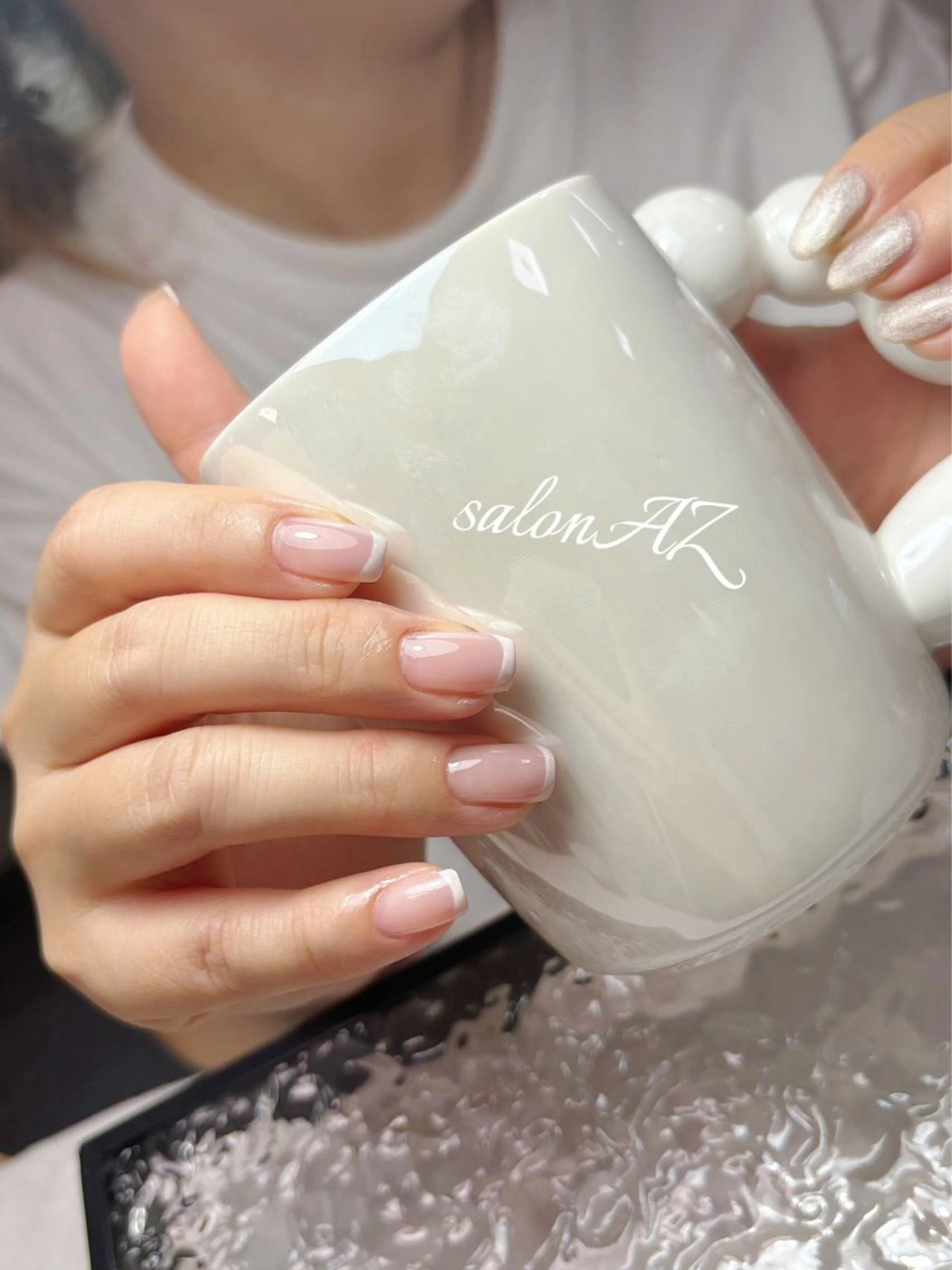 ネイル フレンチネイル マグネットネイル salon AZのネイルデザイン