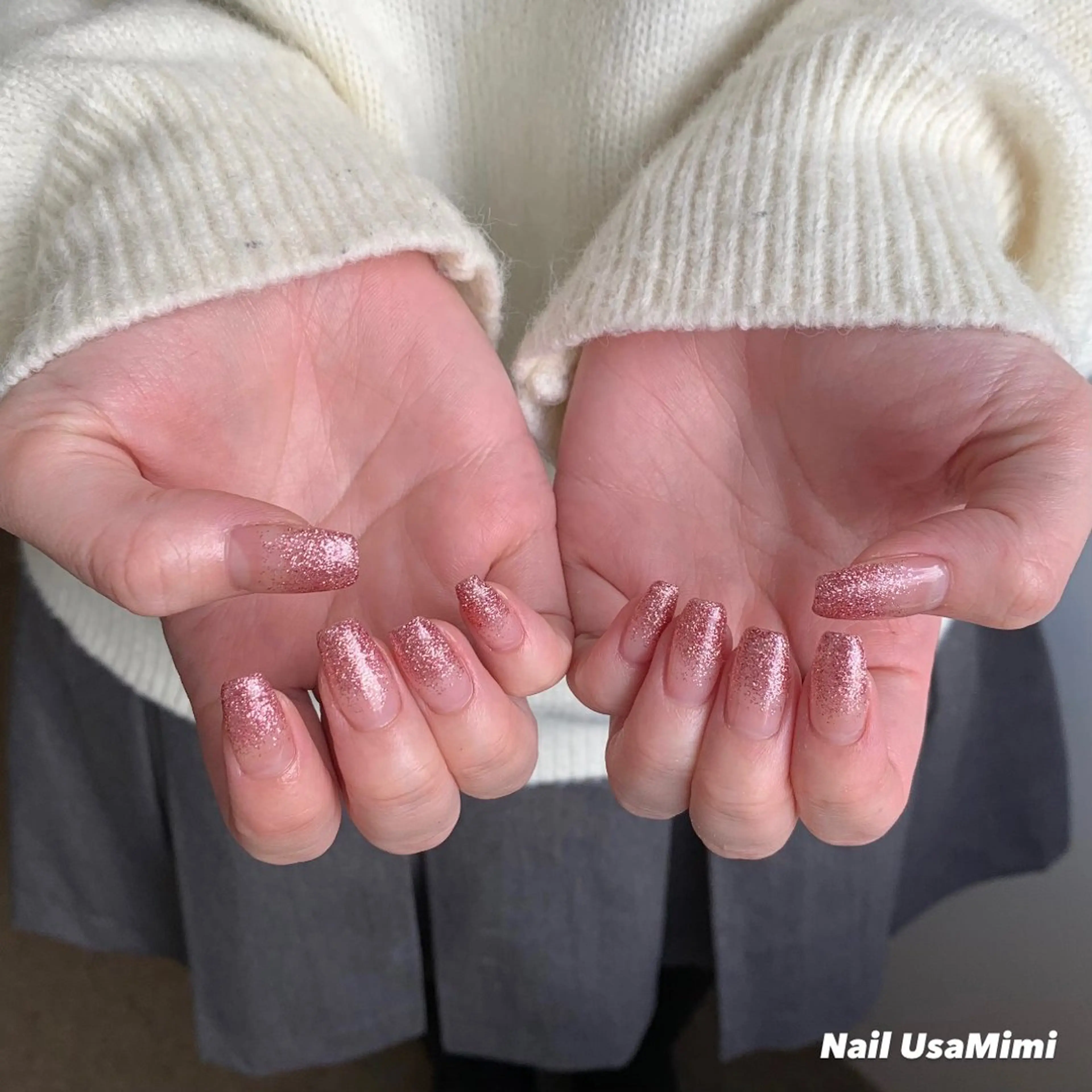 ネイル ジェルネイル マグネットネイル 持ち込み ワンカラーネイル パラジェル 本町ネイルNail UsaMimiのネイルデザイン