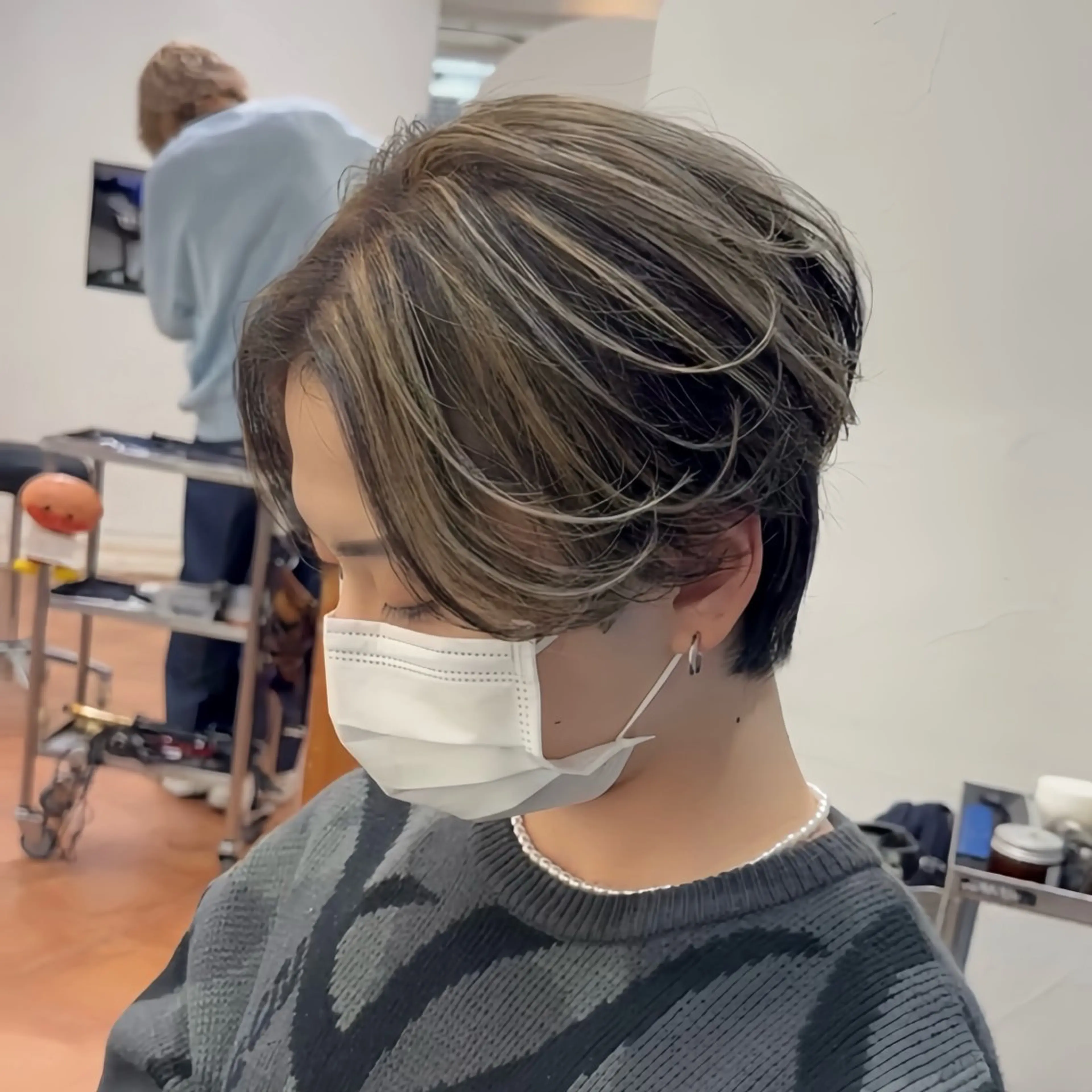 カラー メンズ メンズメッシュ 黒髪 メッシュ メンズカット ‪‪/メッシュのヘアスタイル