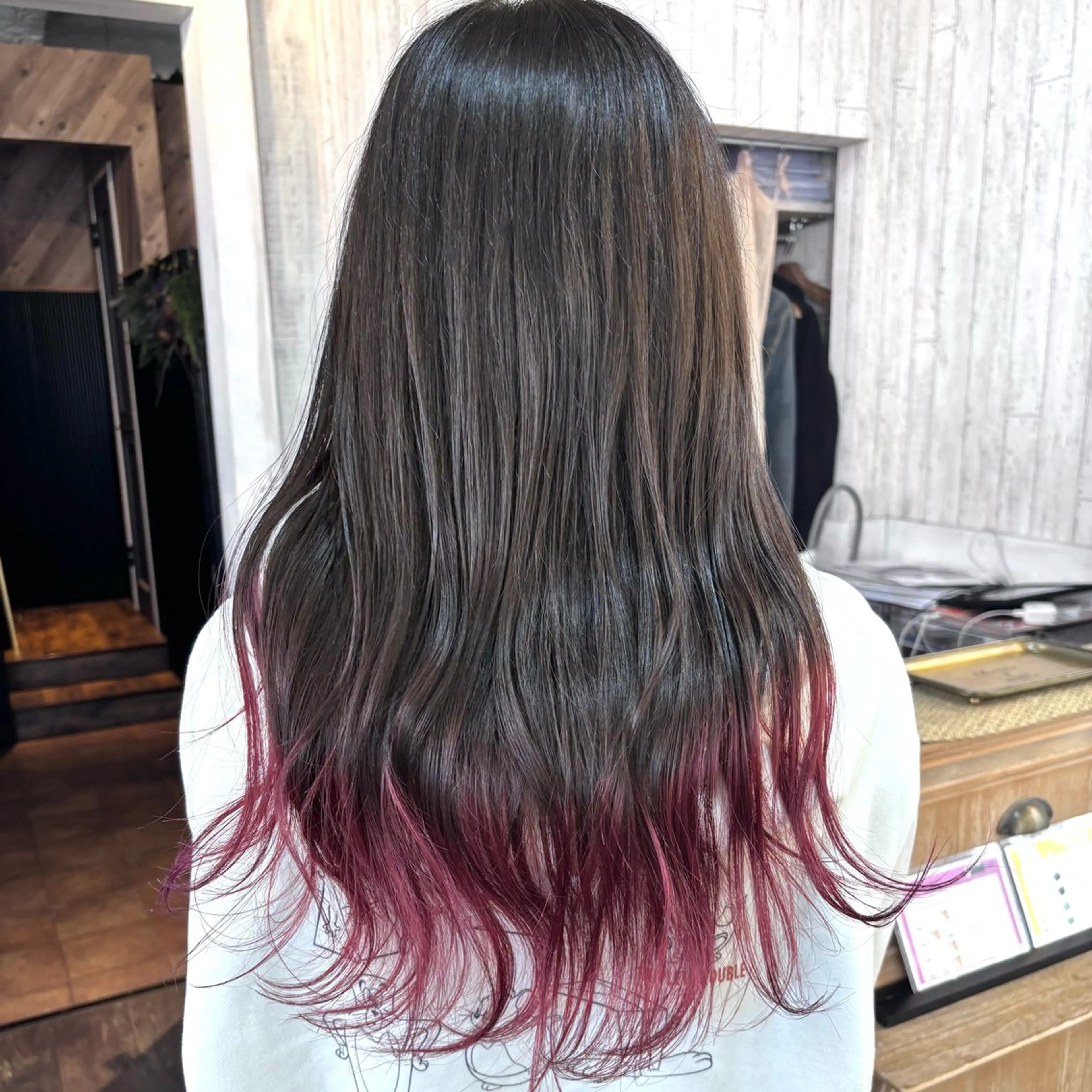 ロング ヘアカラー トリートメント ブリーチなし透明感 カラー✳︎ayaneのヘアスタイル
