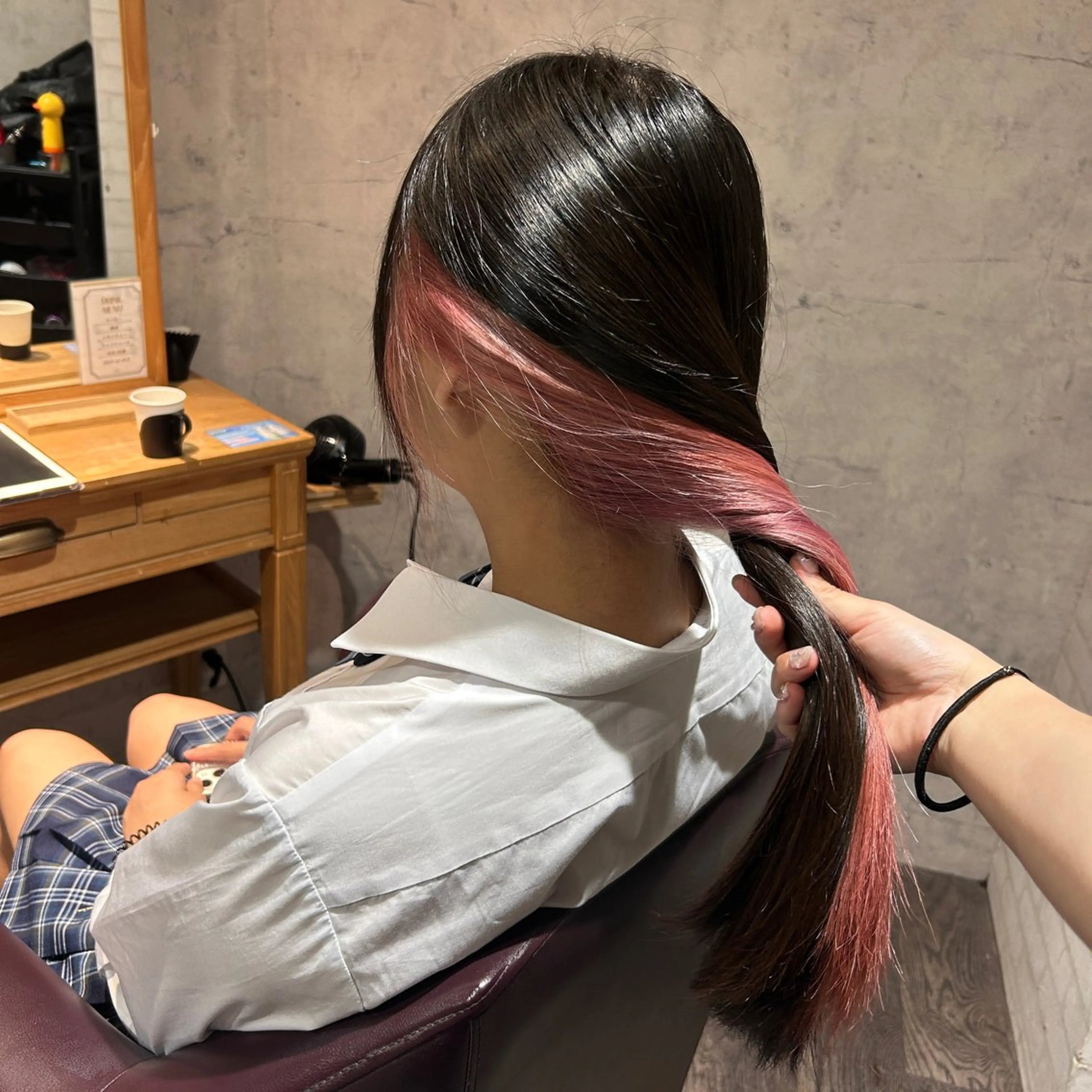 セミロング カラー カット ヘアカラー ハイトーン🇰🇷 19歳美容師アリルのヘアスタイル