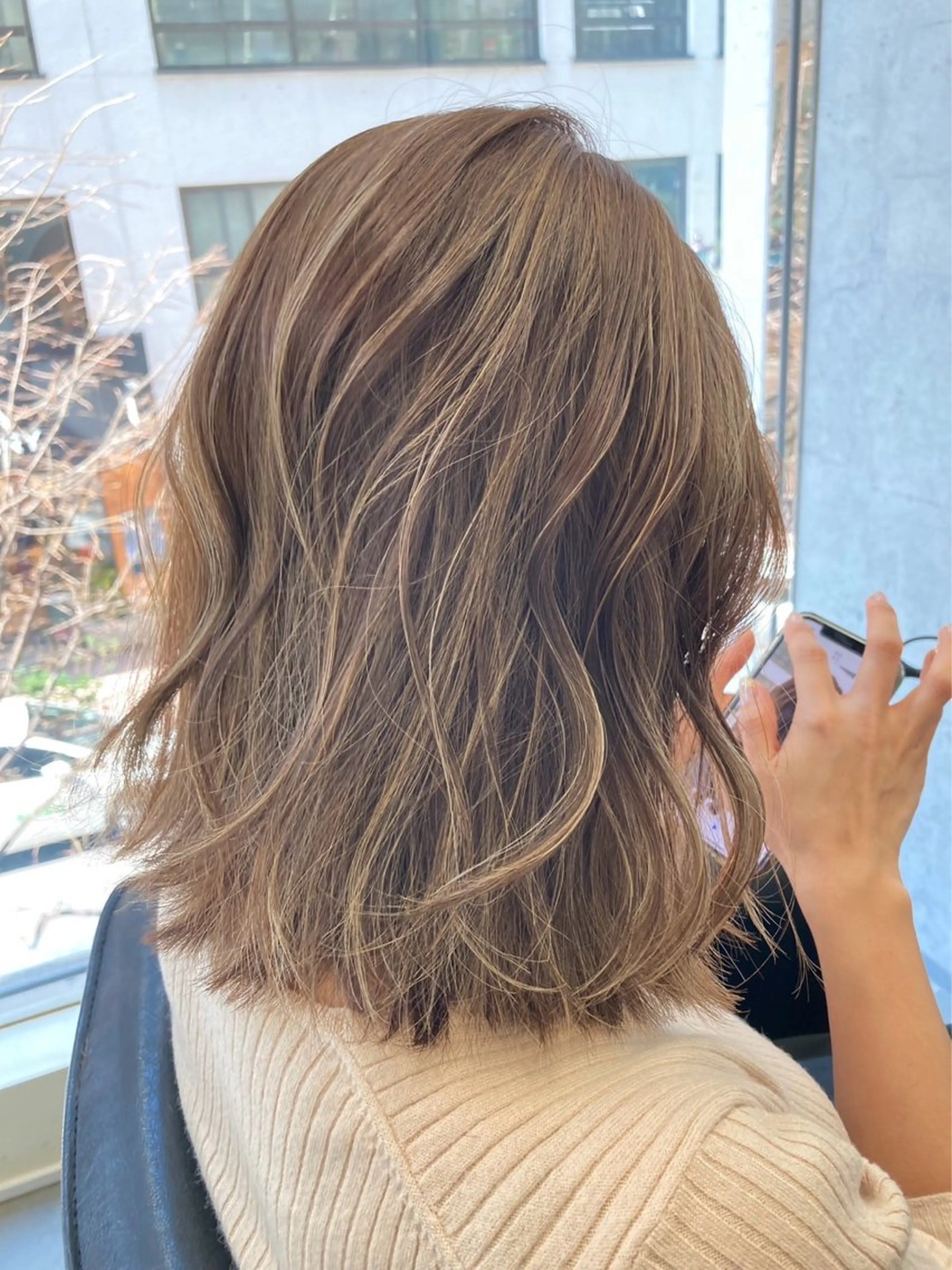 ミディアム カット ヘアカラー トリートメント 銀座/レイヤー 🌷nonoka🌷のヘアスタイル