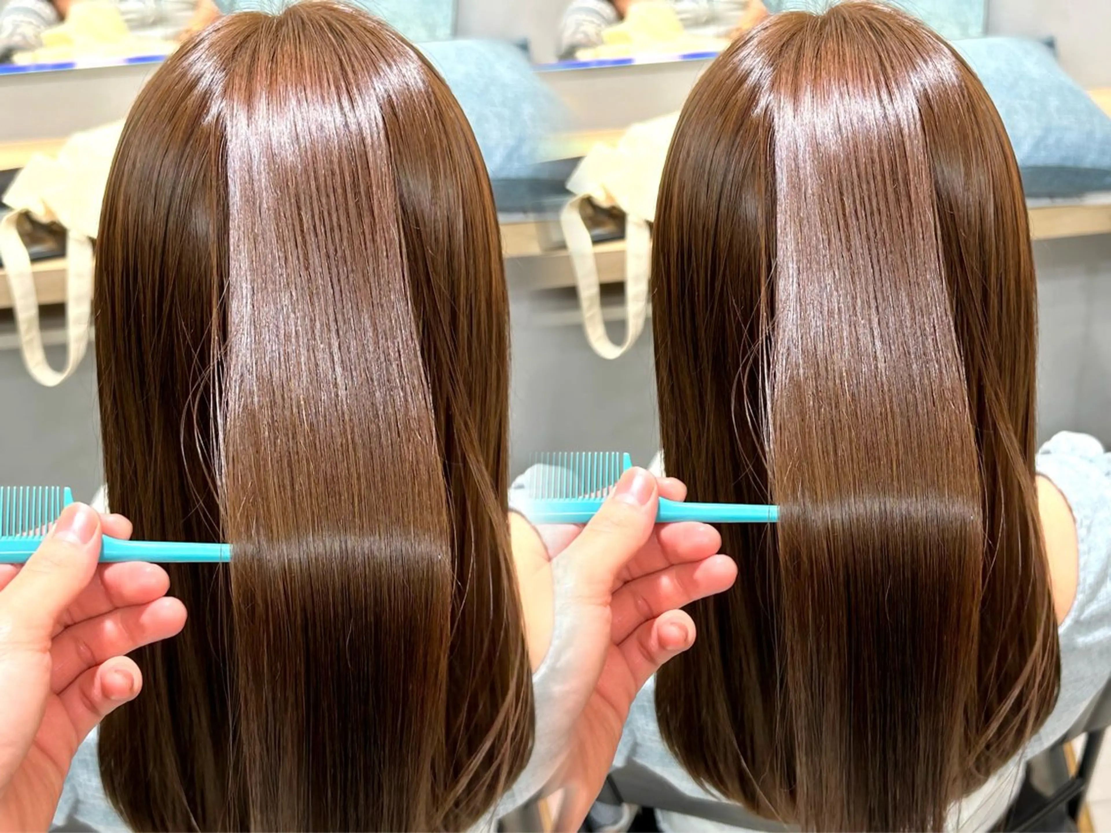 ロング カラー 透明感カラー カット ヘアカラー トリートメント 結べるくびれボブ/透 明感カラーtaigaのヘアスタイル