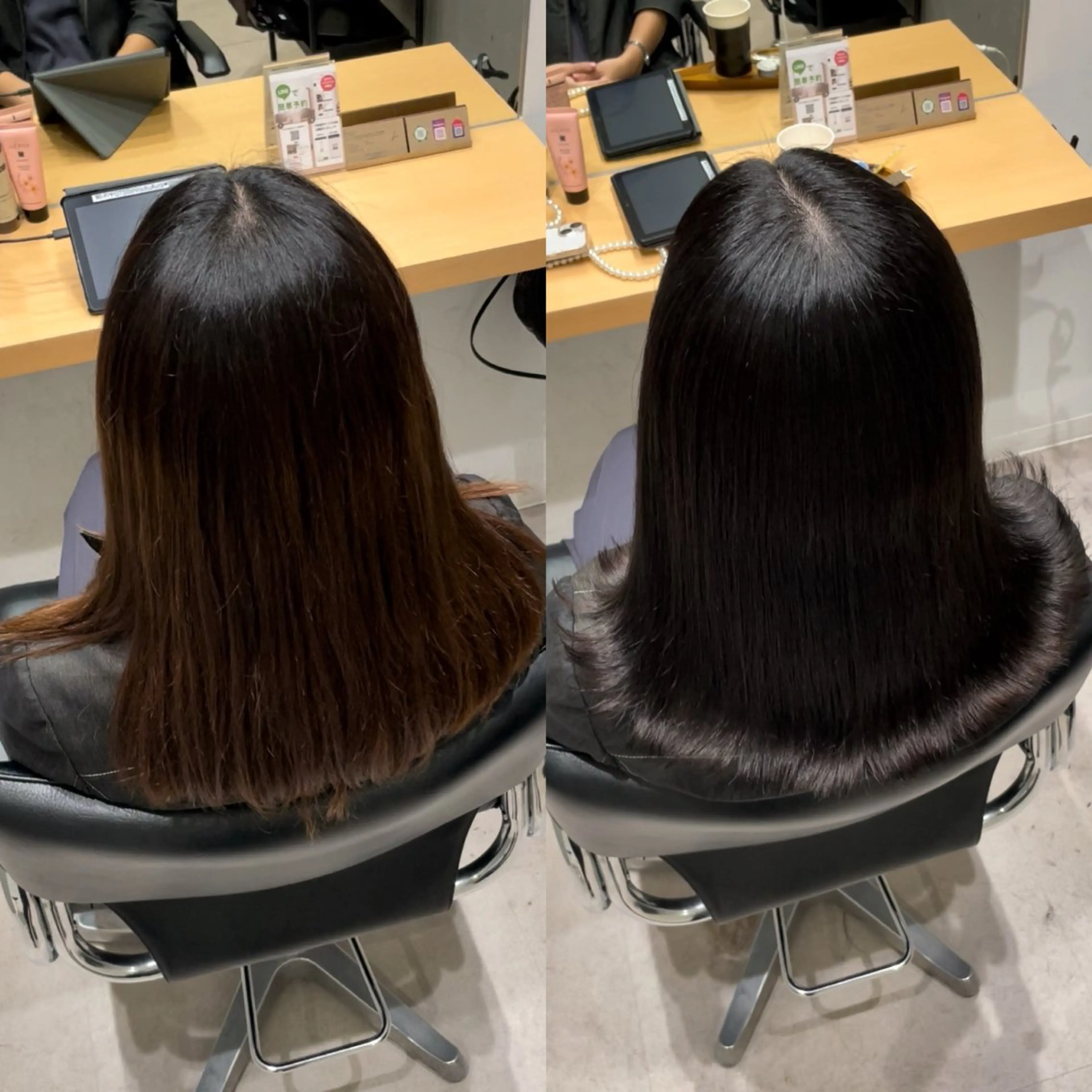 ミディアム カラー トリートメント カット ヘアカラー トリートメント GOTODAY  SHAiRE SALON　新宿Aura店所属・髪質改善ヘアケア 艶髪特化/上田のヘアスタイル