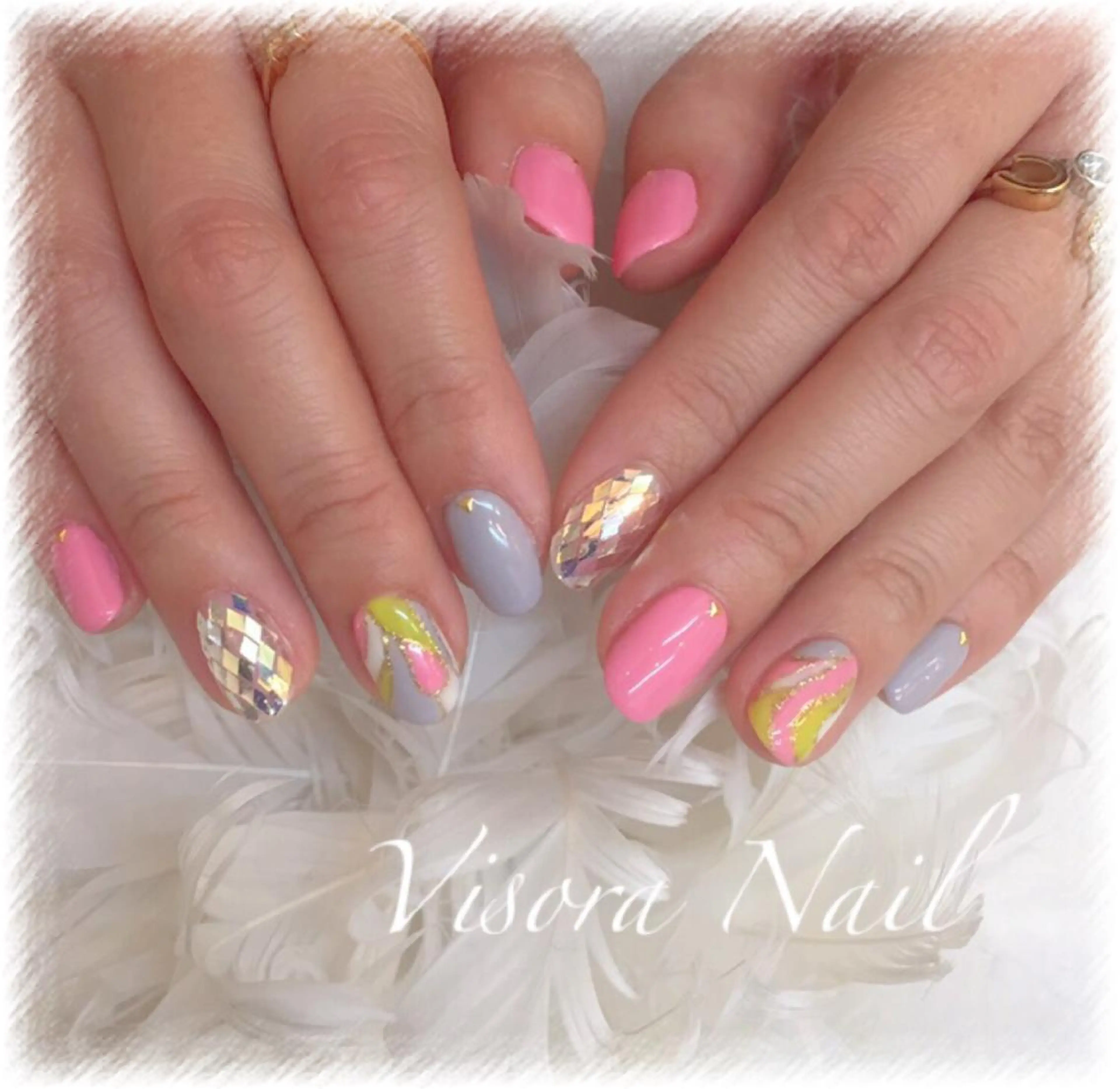ネイル アートネイル ホログラムネイル 美SORA ～ｳﾞｨｿﾗ～のネイルデザイン