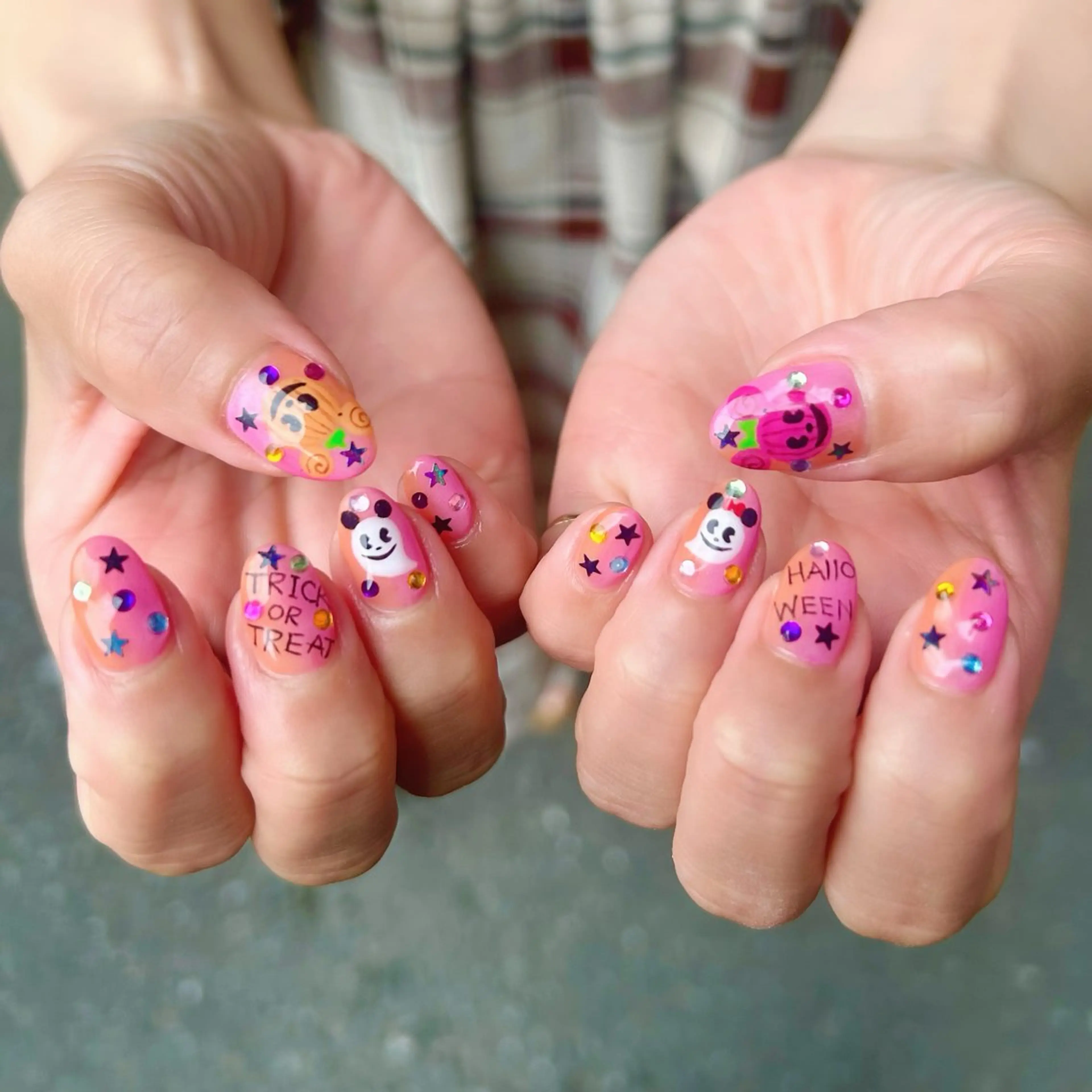 ネイル ジェルネイル ハロウィン パラジェル ハンドネイル Nail Kのネイルデザイン