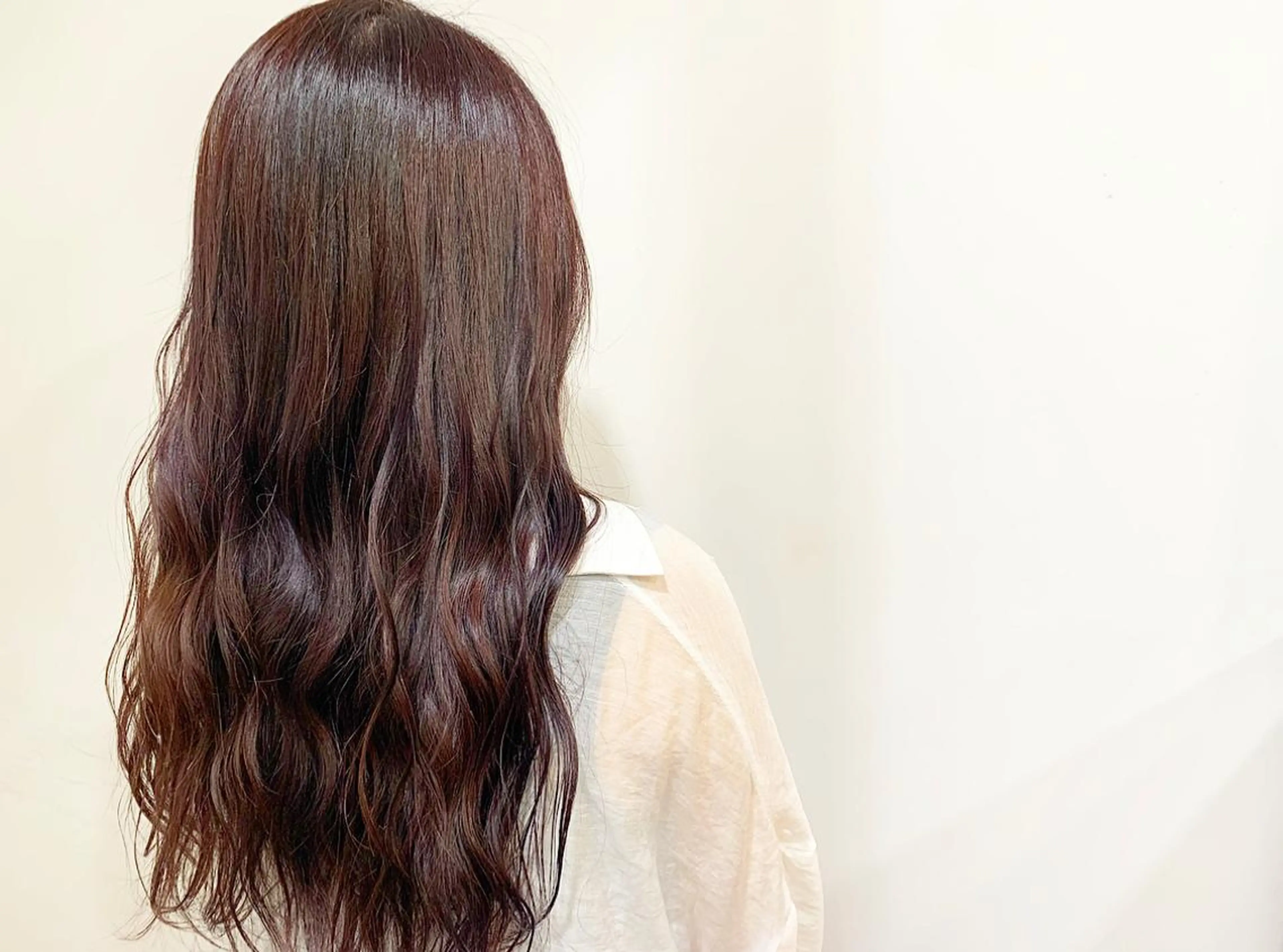 ロング カラー ヘアカラー トリートメント あべ ゆうかのヘアスタイル