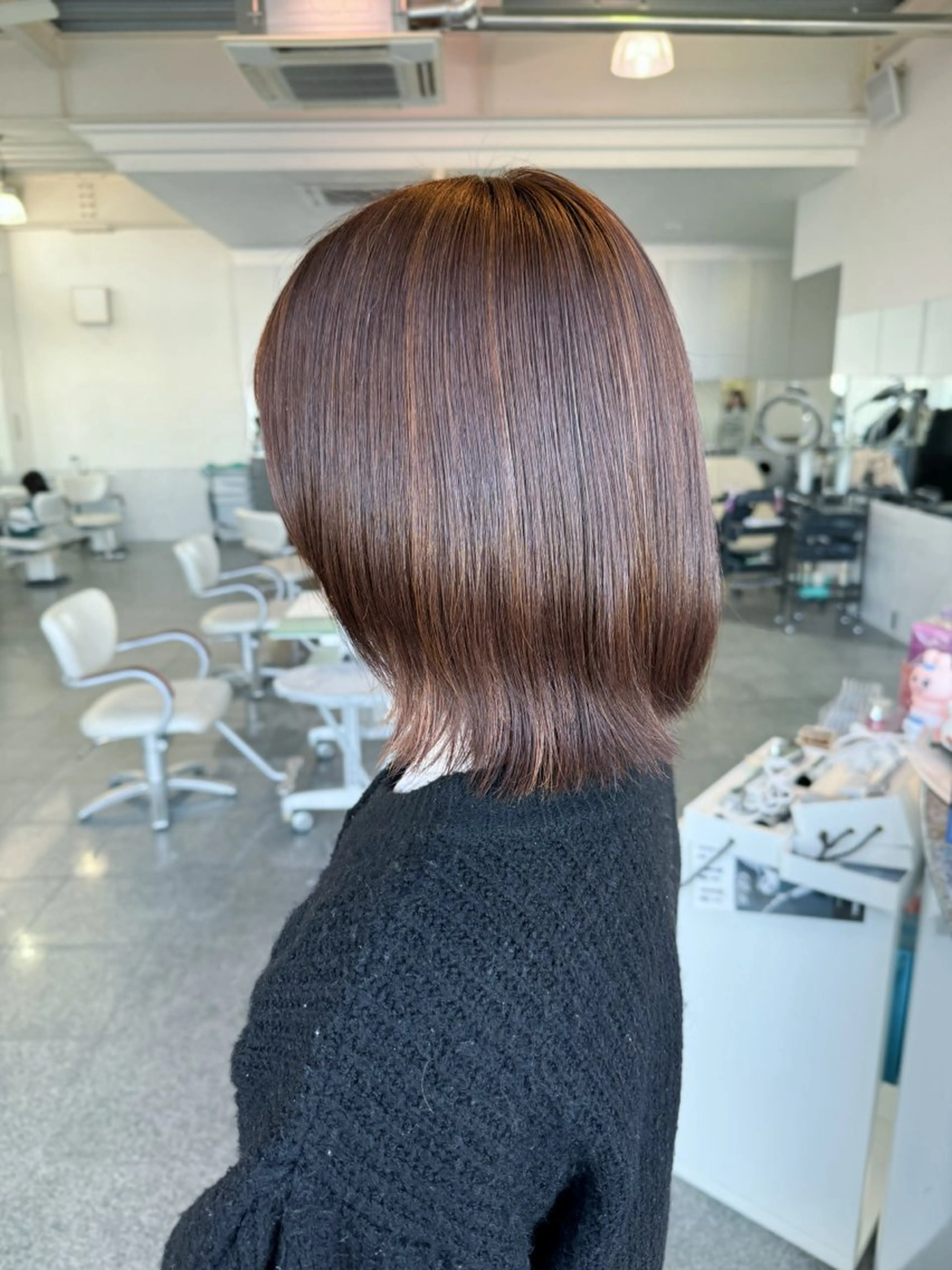 ショート カラー ブラウンカラー ハイライトカラー ナチュラルブラウン ハイライト 🫧ヒシダアキ /taboo🫧のヘアスタイル