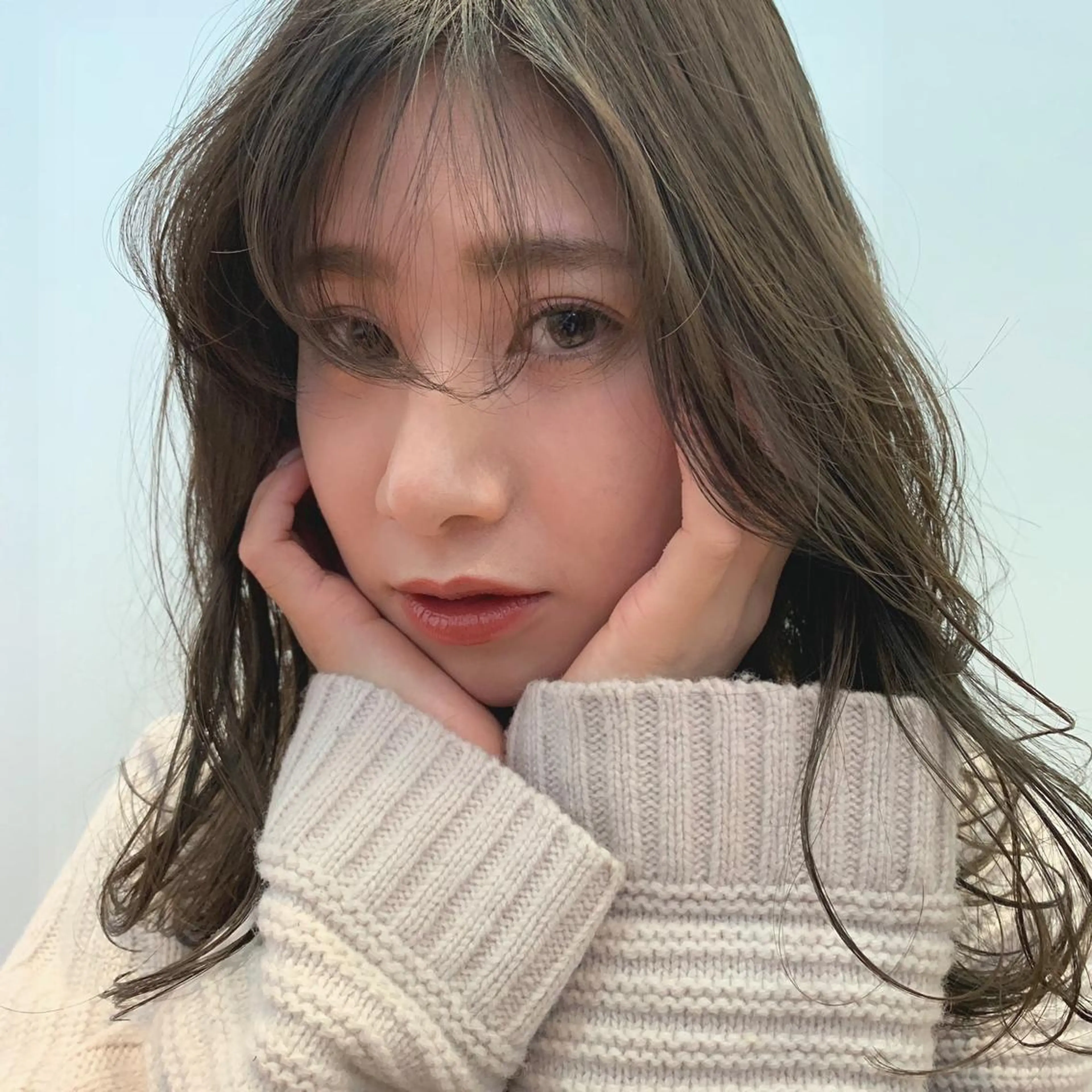セミロング カラー ブリーチ ダブルカラー 上川 美幸のヘアスタイル