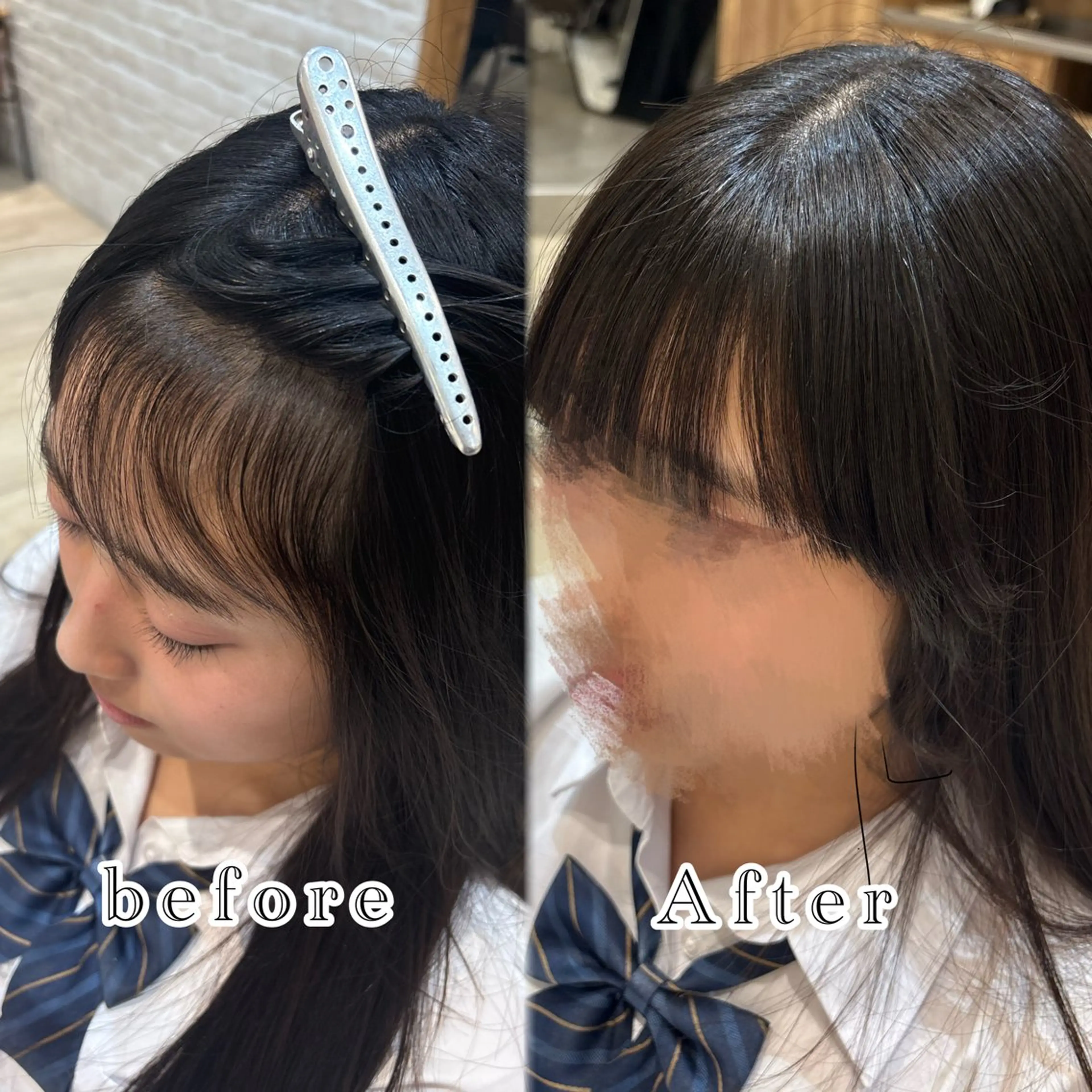 ミディアム パーマ 縮毛矯正 ✨美髪ボブ/髪質改善 縮毛/酸性ストレートのヘアスタイル