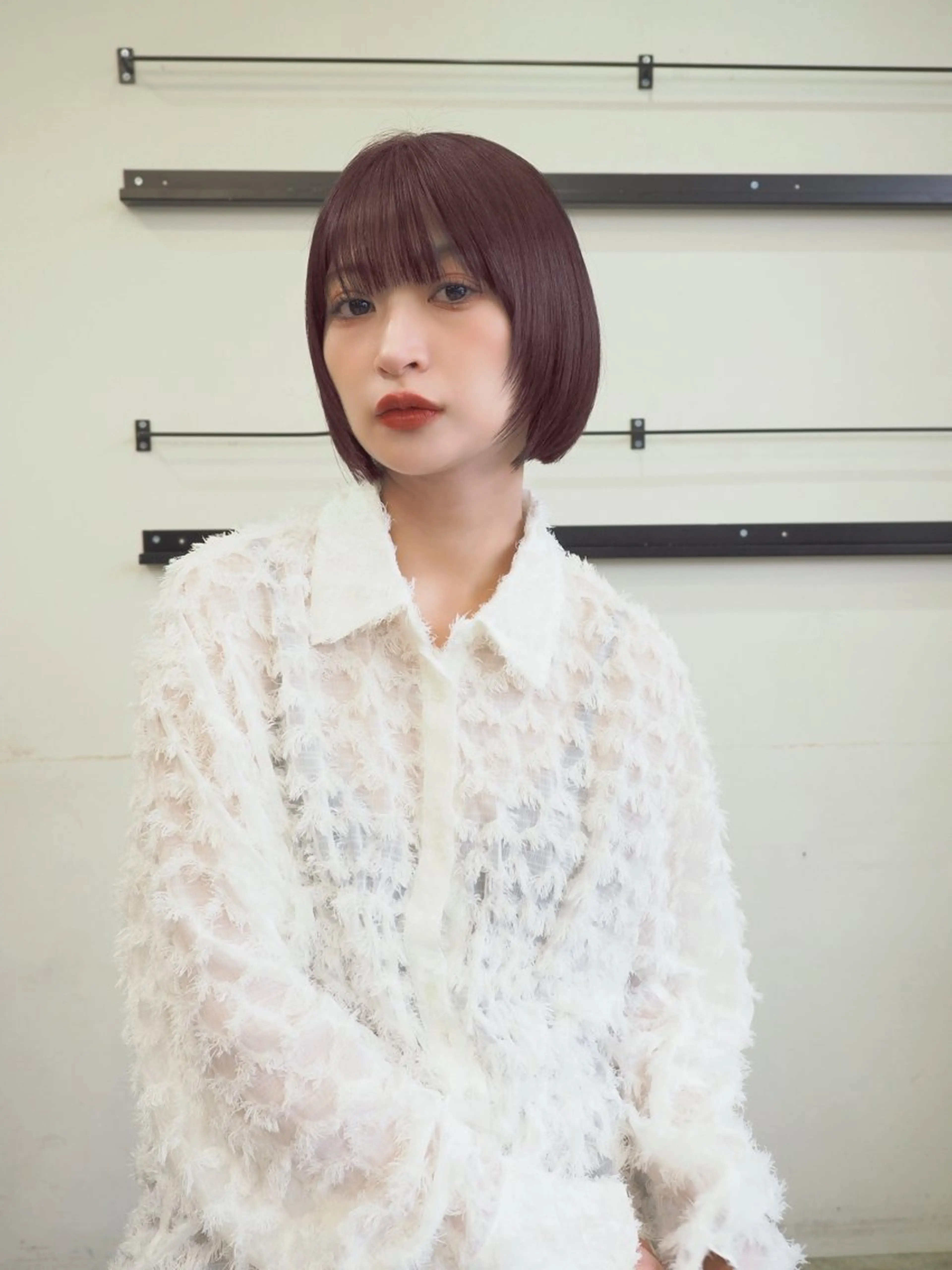 ショート ヘアカラー トリートメント 暖色🧶／ヒロサワ イロハ🤍のヘアスタイル
