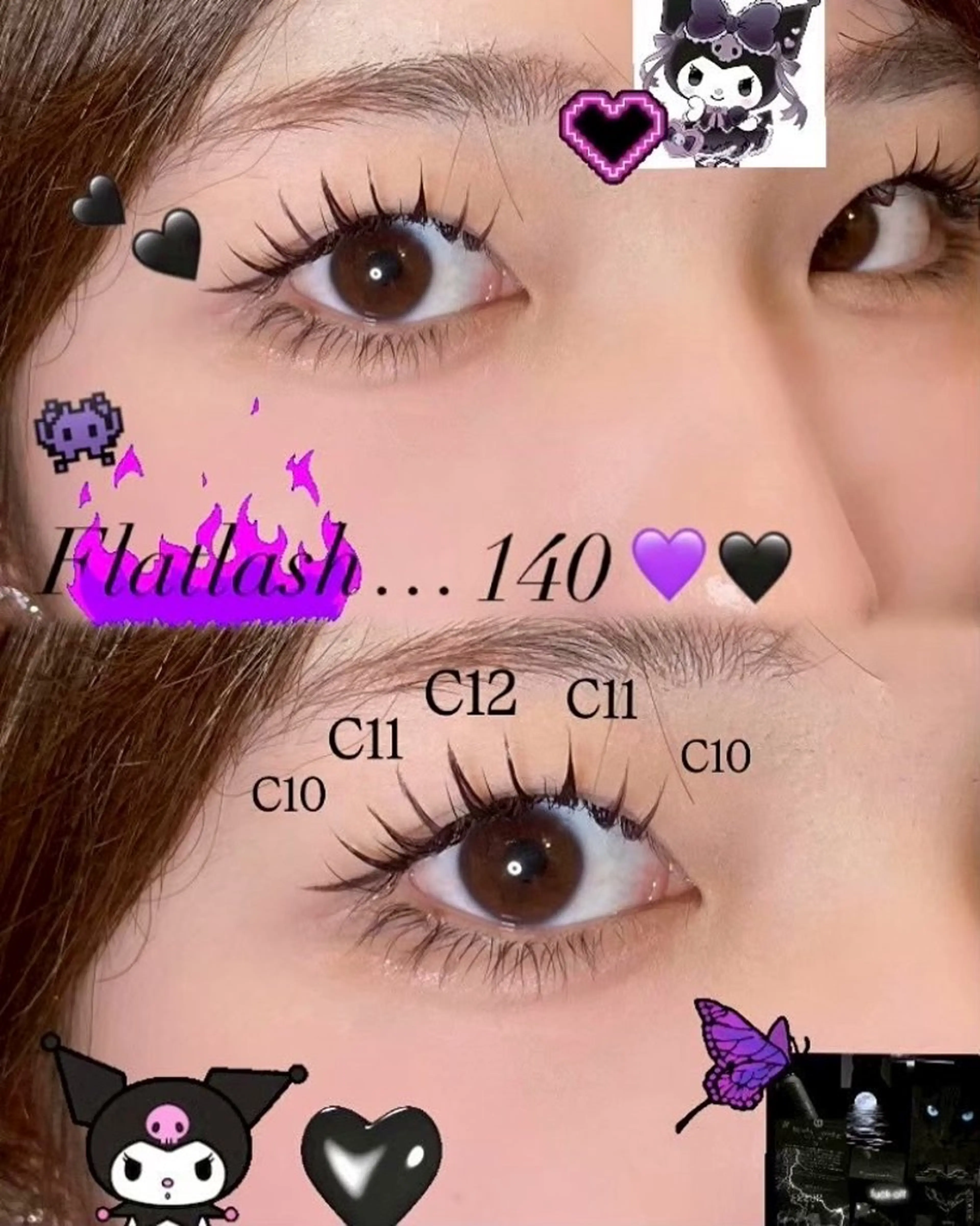 まつ毛エクステ140本の写真