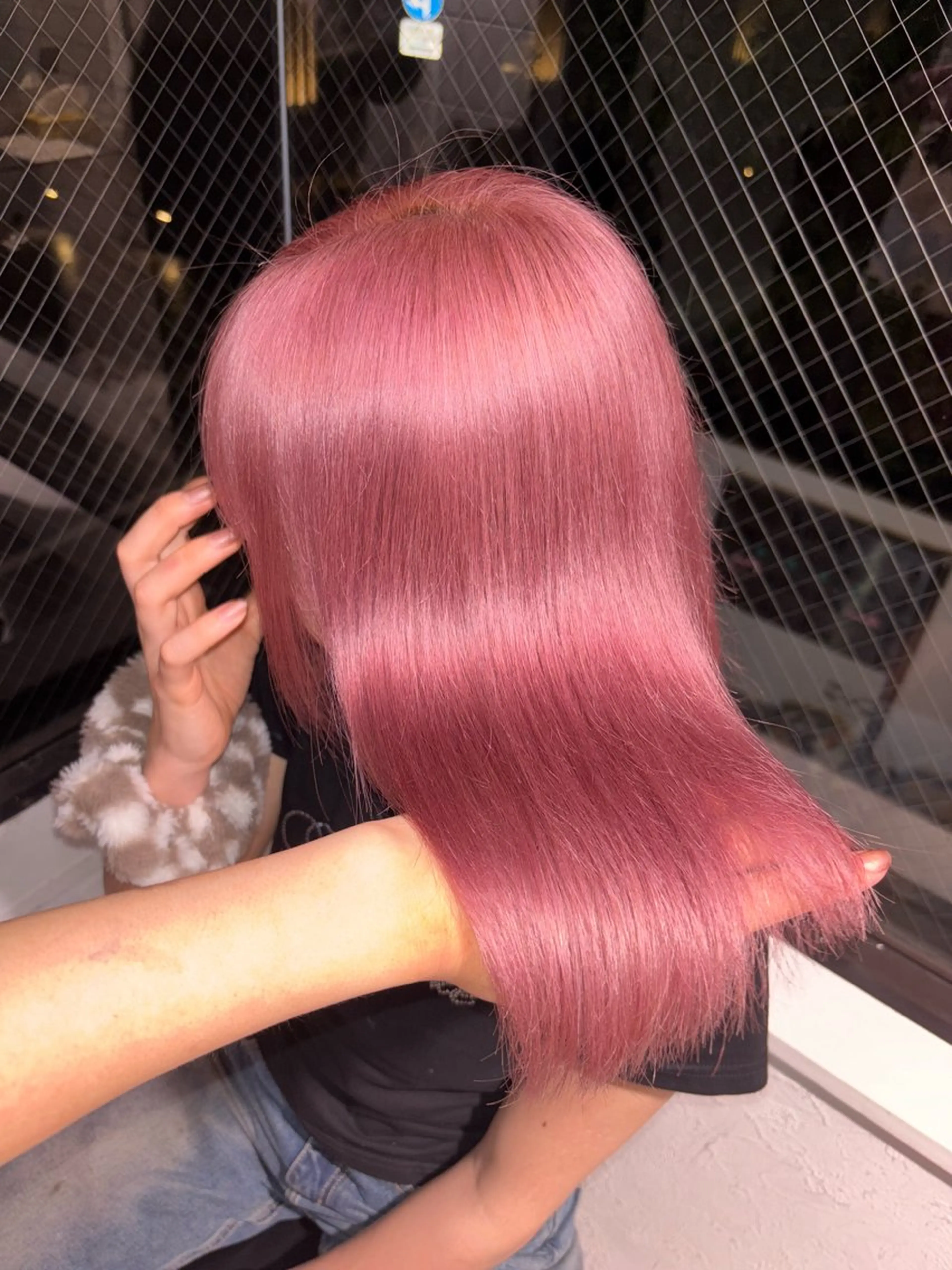 ミディアム カラー ワインレッド🍒ラベ ンダーKiyokaのヘアスタイル