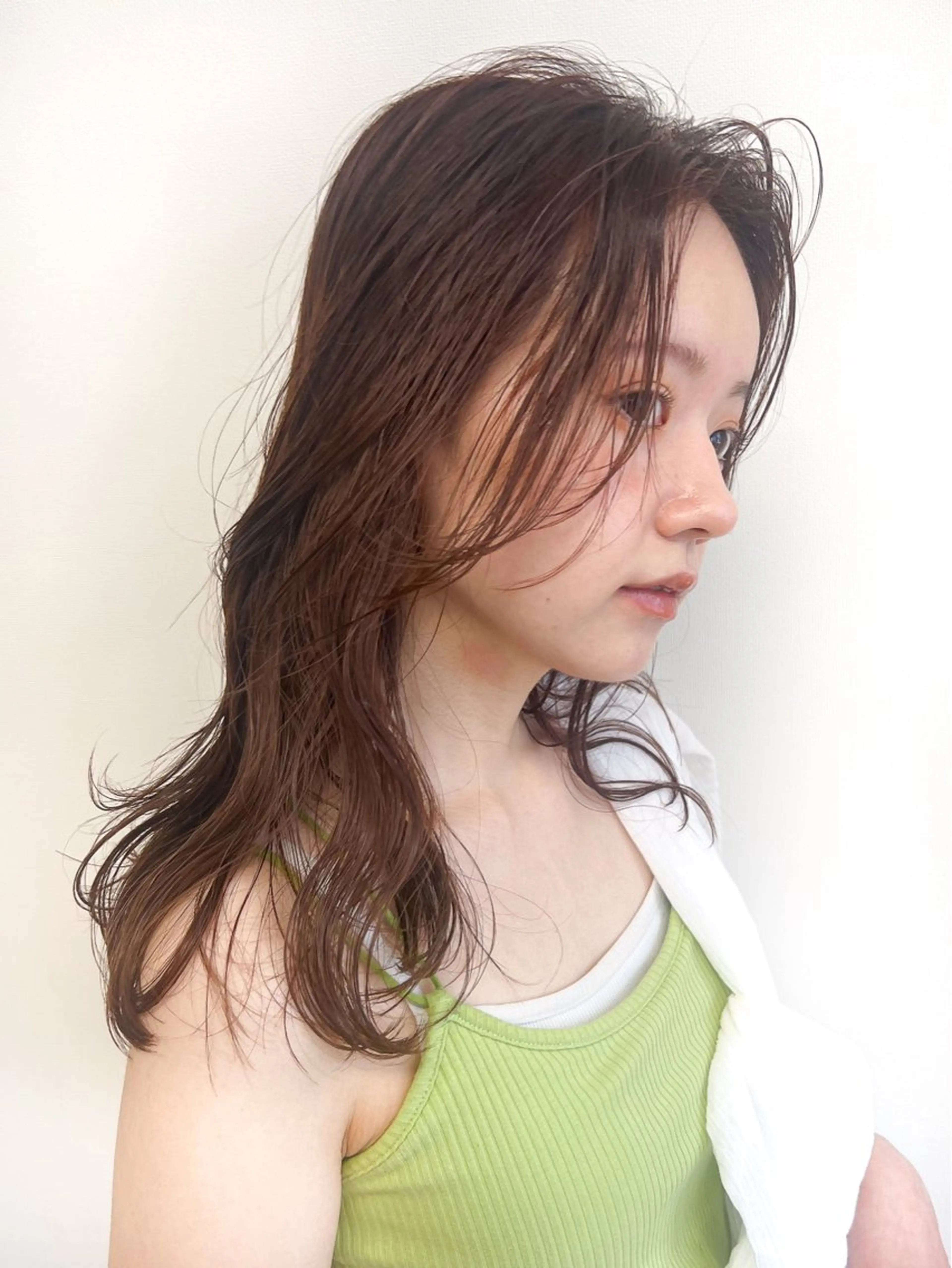 セミロング カット ヘアカラー トリートメント 💎久米川 東村山 BASSAサトウ💎のヘアスタイル
